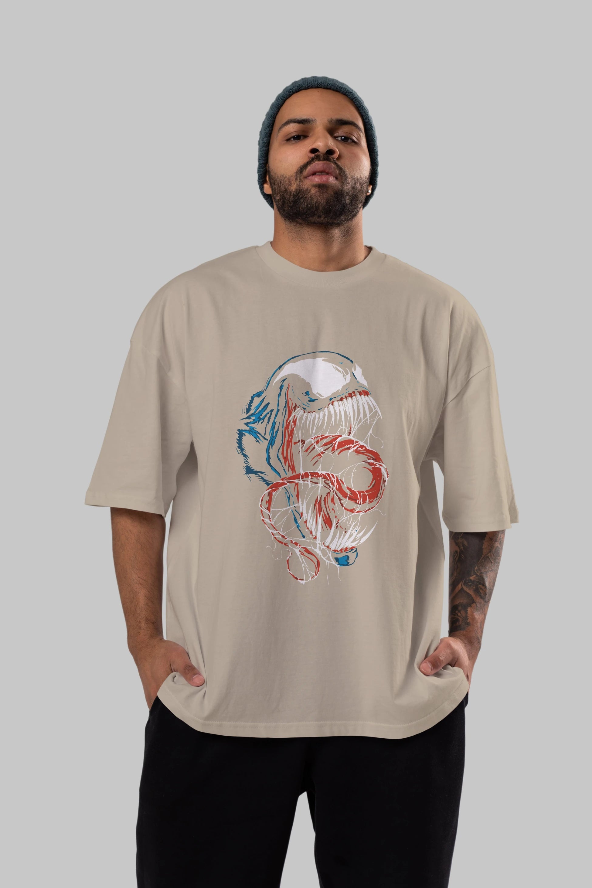 Venom (10) Ön Baskılı Oversize t-shirt Erkek Kadın Unisex %100 Pamuk Bisiklet Yaka tişort
