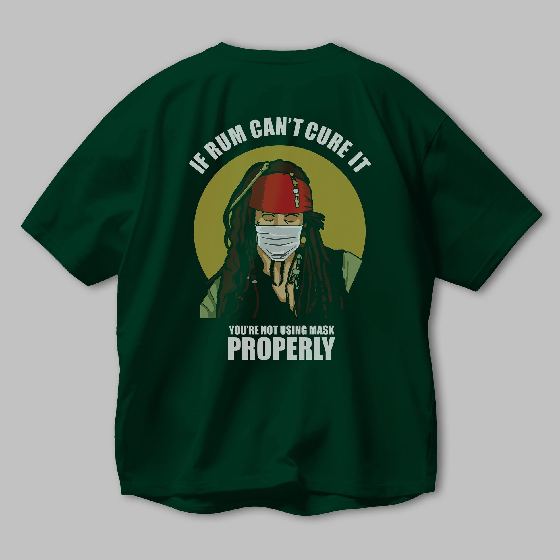 Pirates Maker Arka Baskılı Oversize t-shirt Erkek Kadın Unisex %100 Pamuk tişort