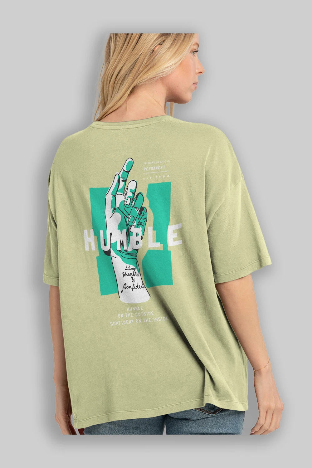 Humble Arka Baskılı Oversize t-shirt Erkek Kadın Unisex
