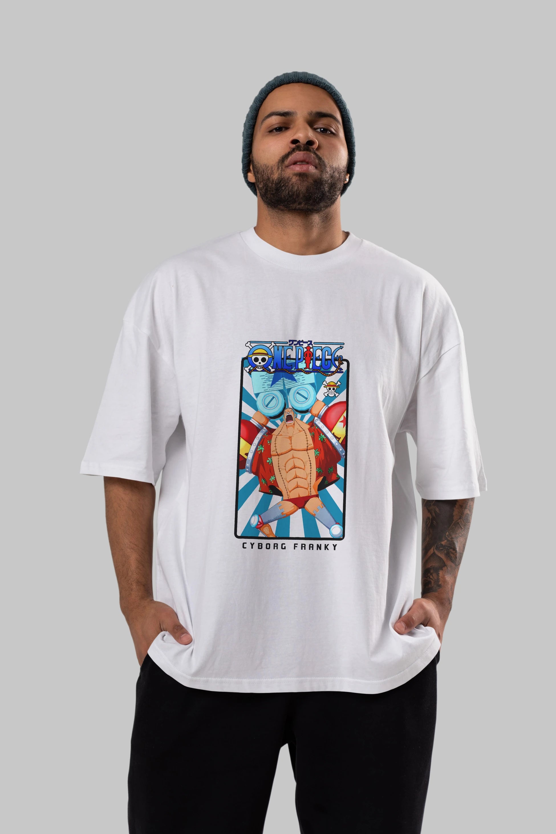 Franky Anime Ön Baskılı Oversize t-shirt Erkek Kadın Unisex