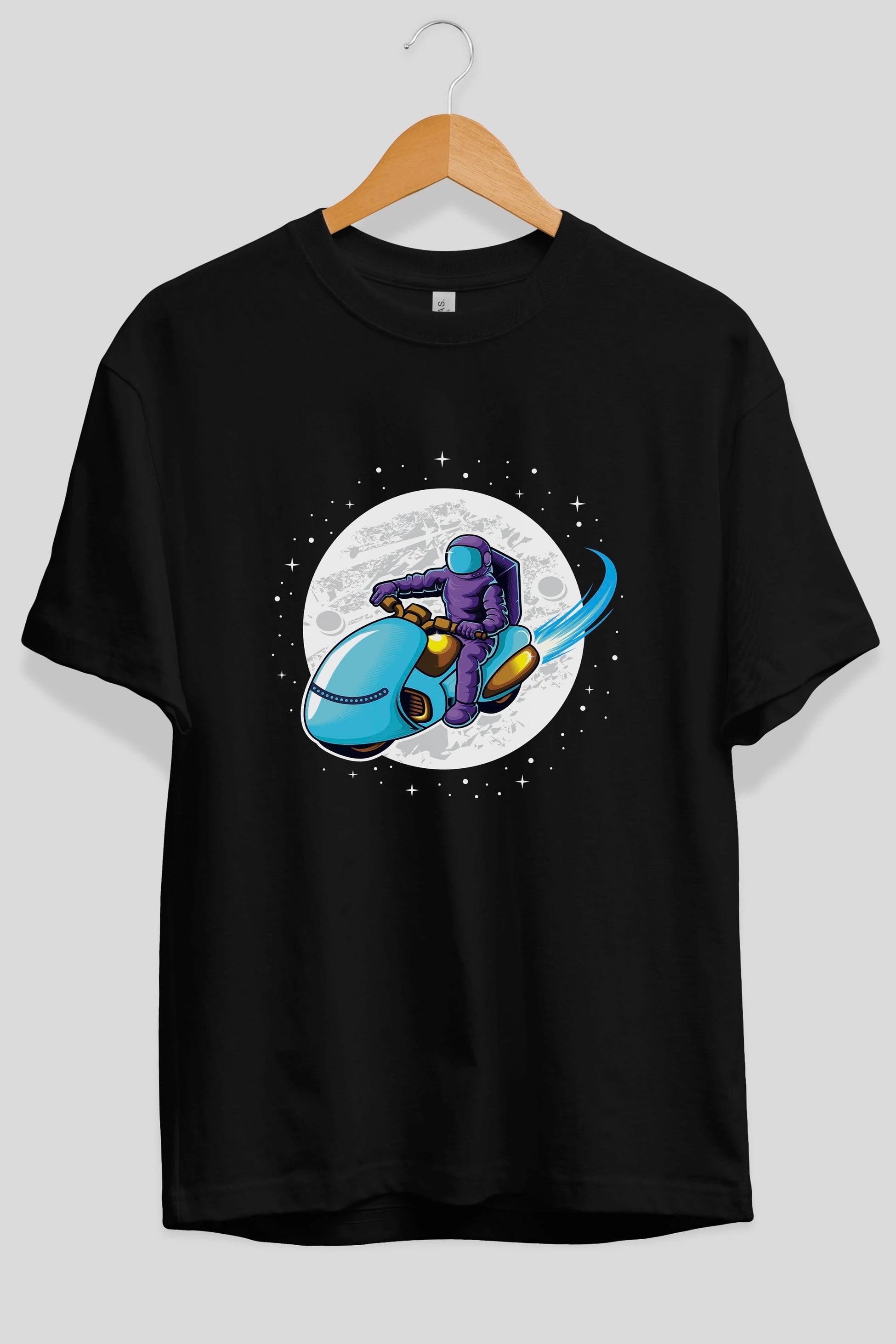 Astrorider in Space Ön Baskılı Oversize t-shirt Erkek Kadın Unisex