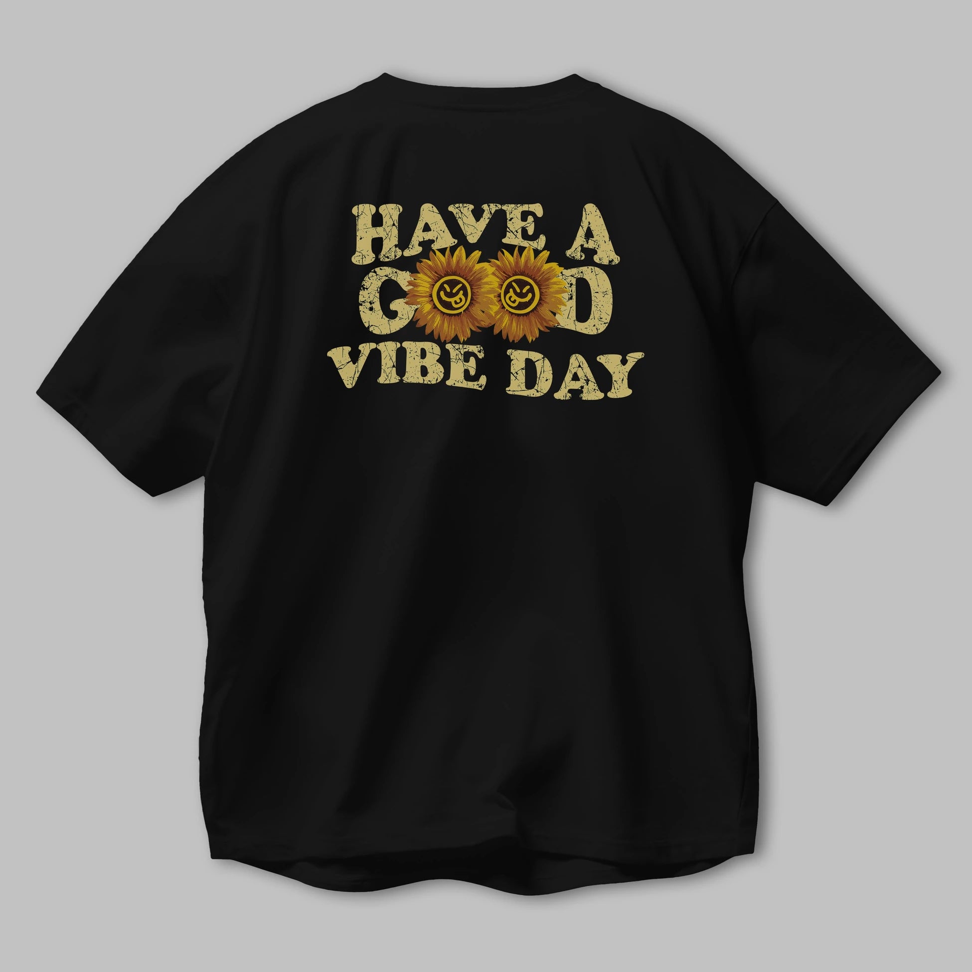 Have a Good Vibe Day Arka Baskılı Oversize t-shirt Erkek Kadın Unisex