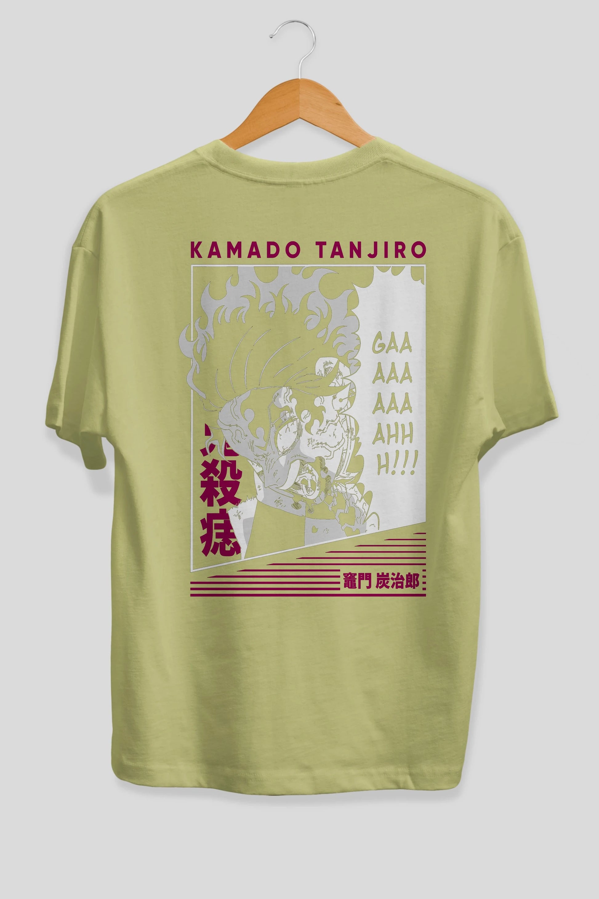 TANJIRO KAMADO 3 Anime Arka Baskılı Oversize t-shirt Erkek Kadın Unisex