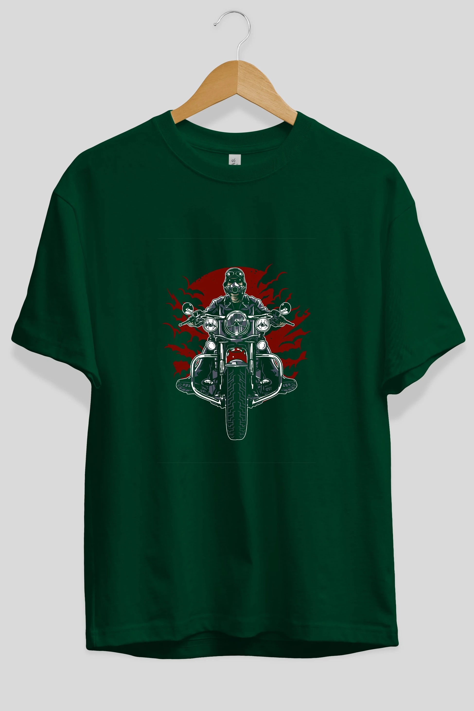 Wild Biker Ön Baskılı Oversize t-shirt Erkek Kadın Unisex %100 Pamuk tişort