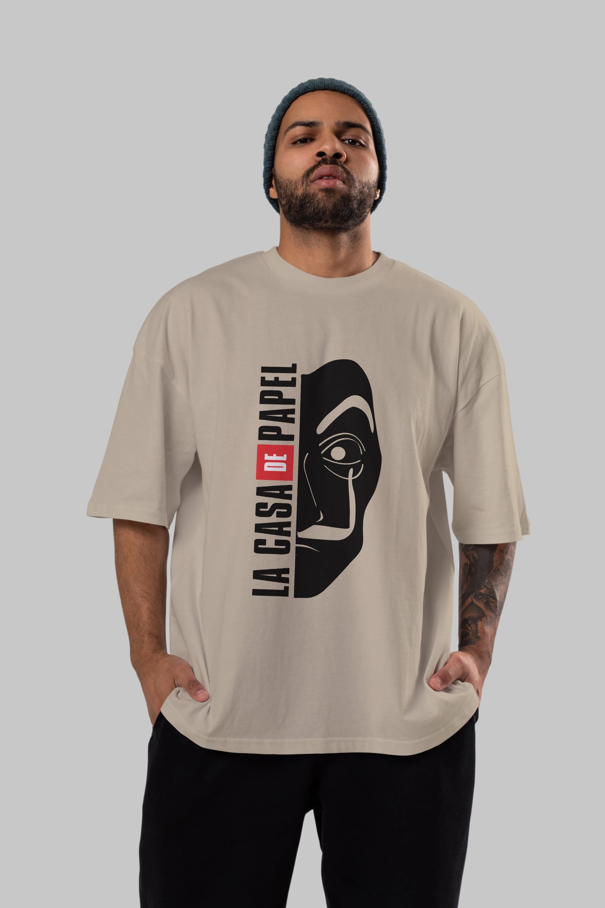 La Casa De Papel (3) Ön Baskılı Oversize t-shirt Erkek Kadın Unisex %100 Pamuk Bisiklet Yaka tişort