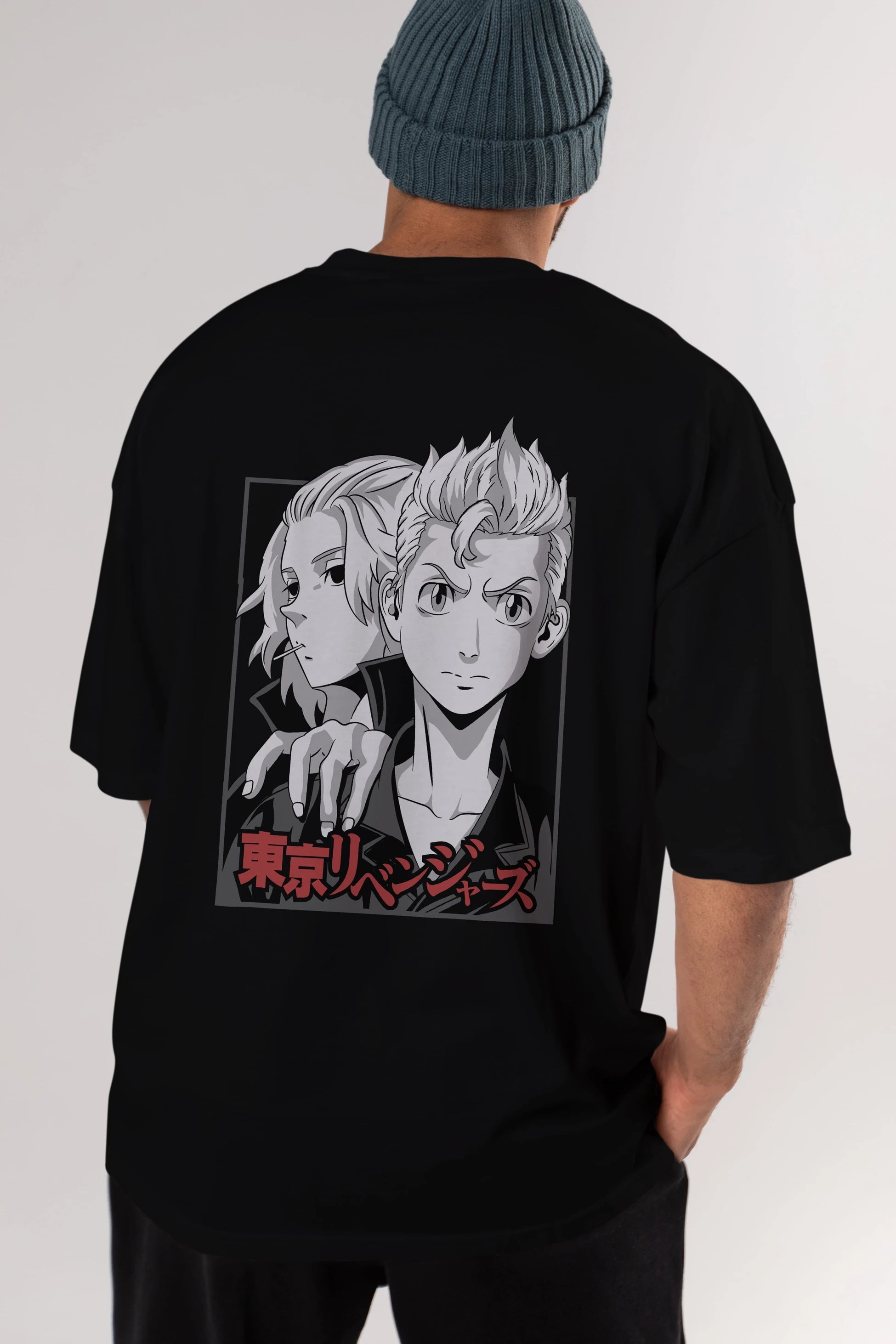 TOKYO REVENGERS Anime Arka Baskılı Oversize t-shirt Erkek Kadın Unisex