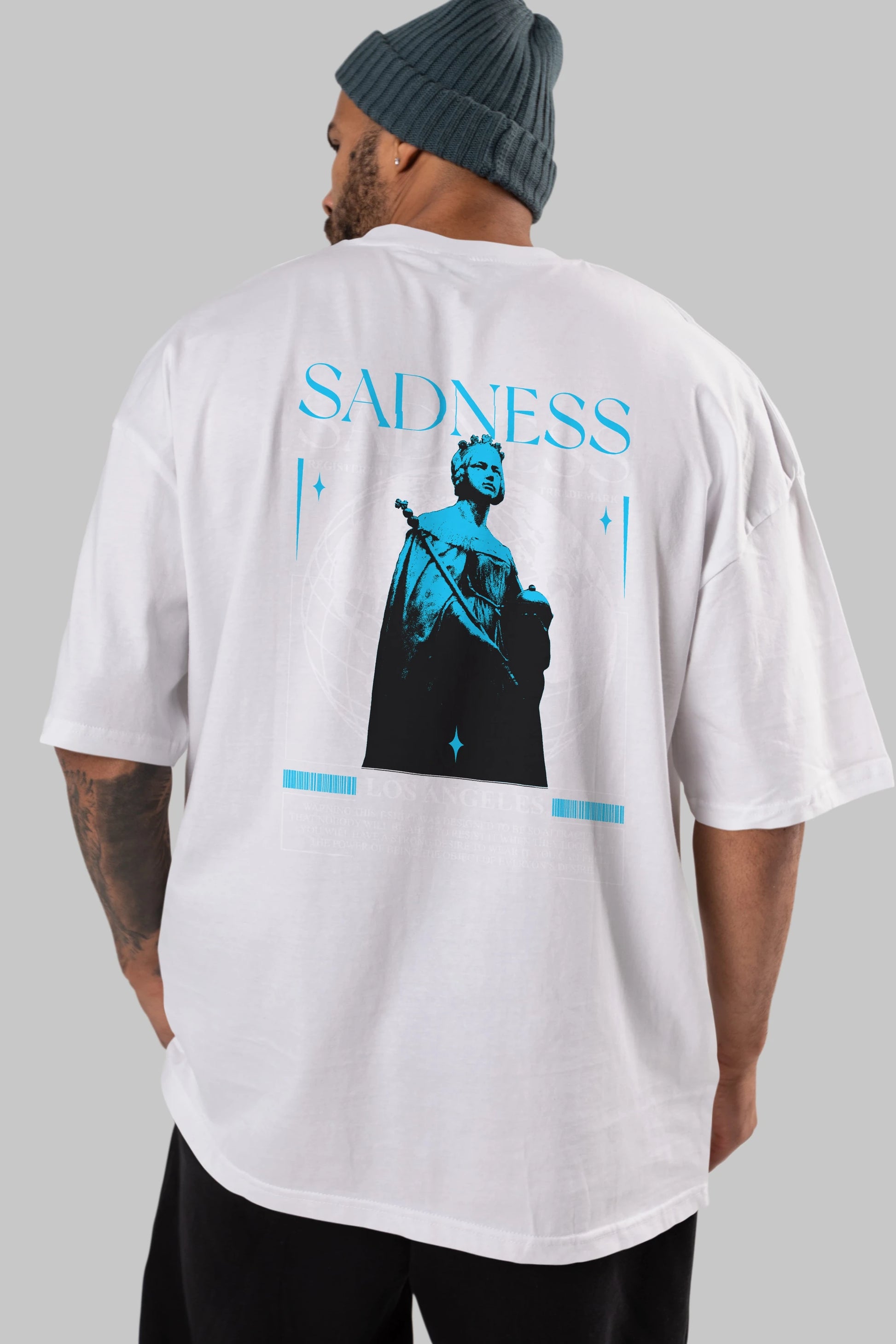 Sadness Los Angeles Arka Baskılı Oversize t-shirt Erkek Kadın Unisex