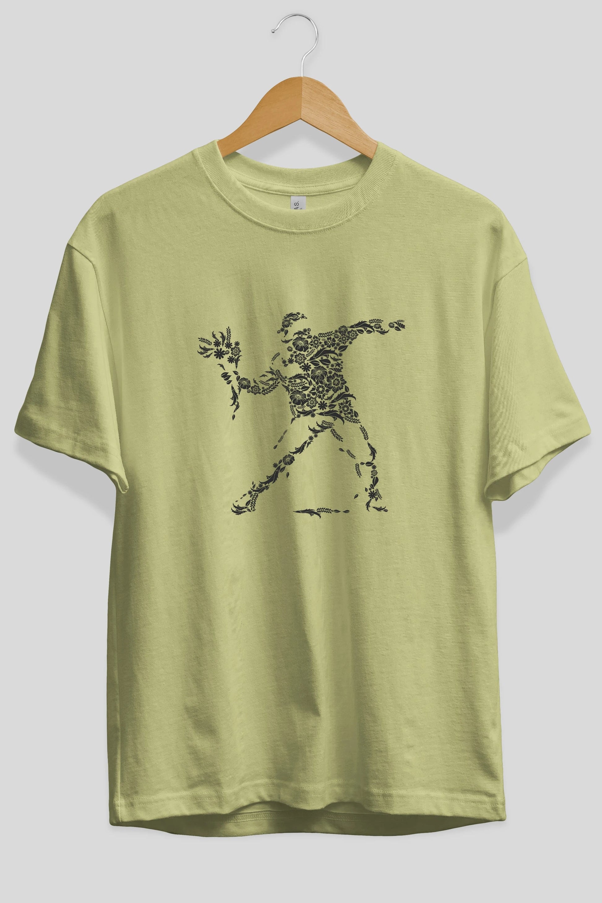 Flourish Vandalism Ön Baskılı Oversize t-shirt %100 pamuk Erkek Kadın Unisex