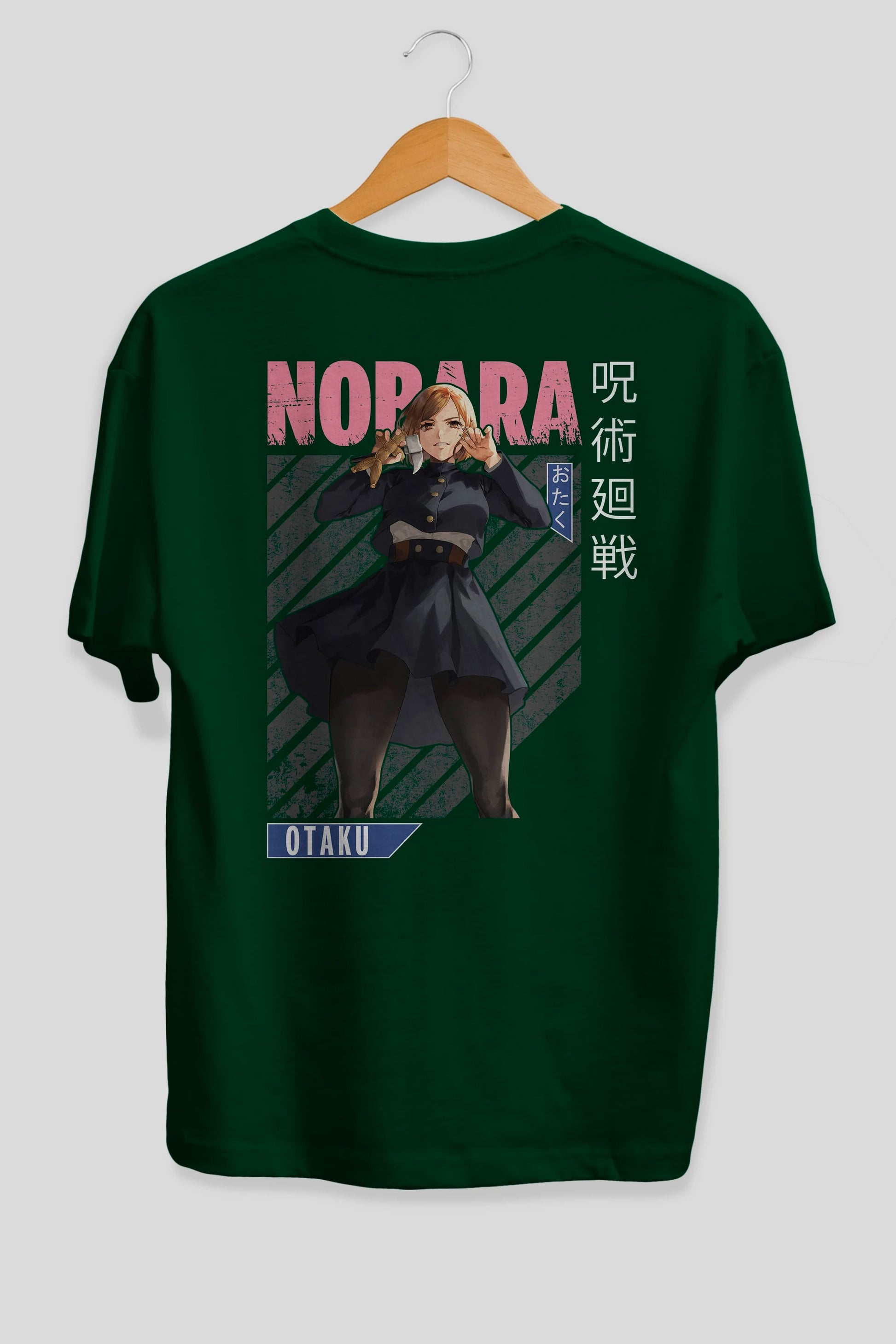 Nobara Kugisaki 4 Anime Arka Baskılı Oversize t-shirt Erkek Kadın Unisex