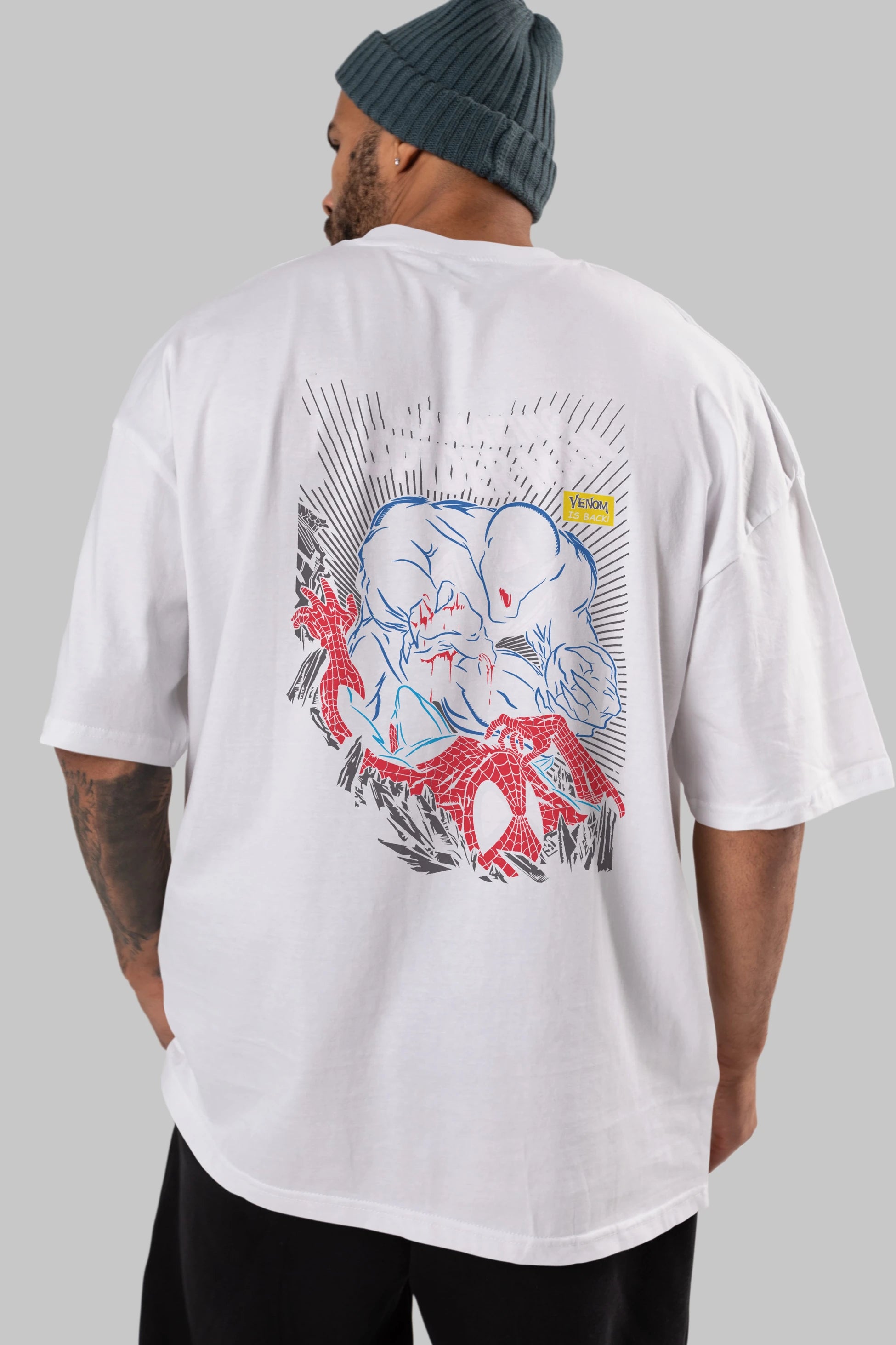 Venom (19) Arka Baskılı Oversize t-shirt Erkek Kadın Unisex %100 Pamuk Bisiklet Yaka tişort