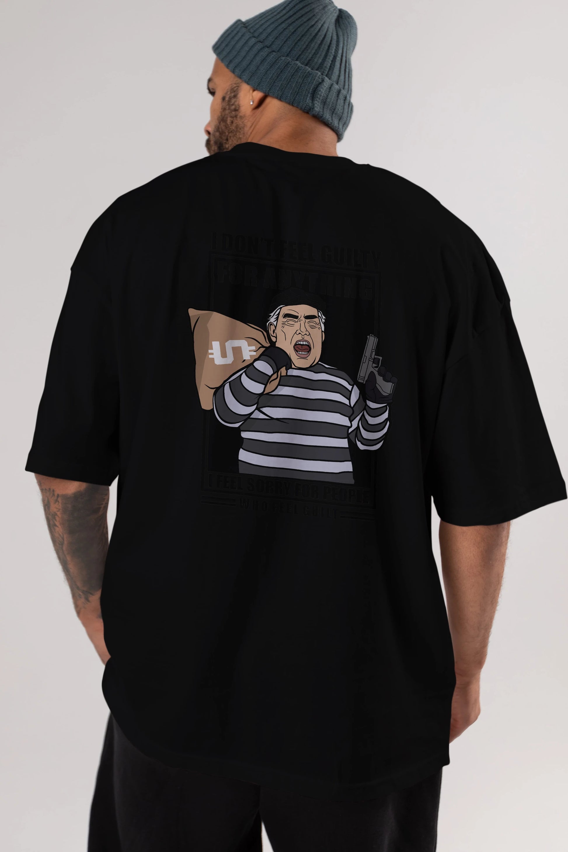 Criminal Trump Arka Baskılı Oversize t-shirt Erkek Kadın Unisex %100 Pamuk tişort