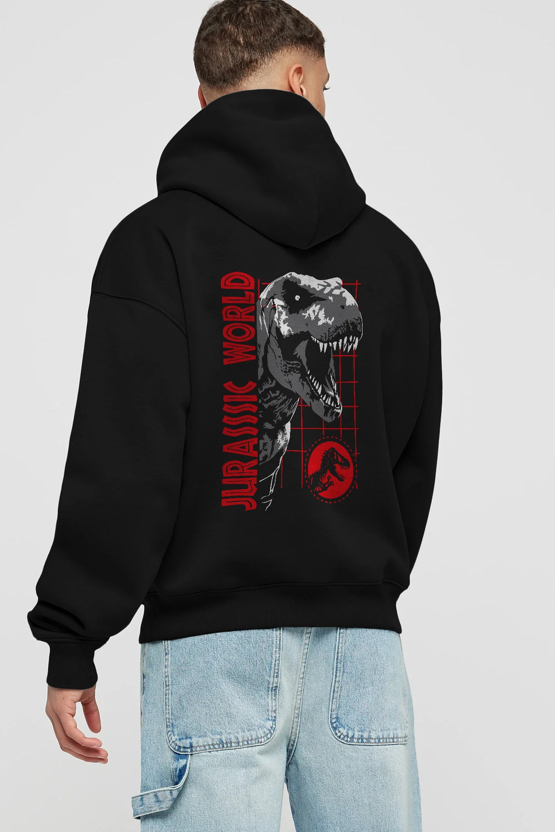 Jurassic Park (2) Arka Baskılı Hoodie Oversize Kapüşonlu Sweatshirt Erkek Kadın Unisex
