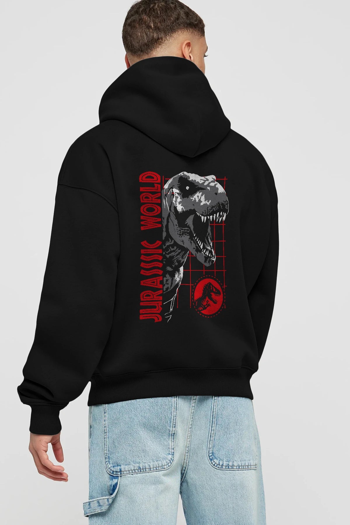 Jurassic Park (2) Arka Baskılı Hoodie Oversize Kapüşonlu Sweatshirt Erkek Kadın Unisex