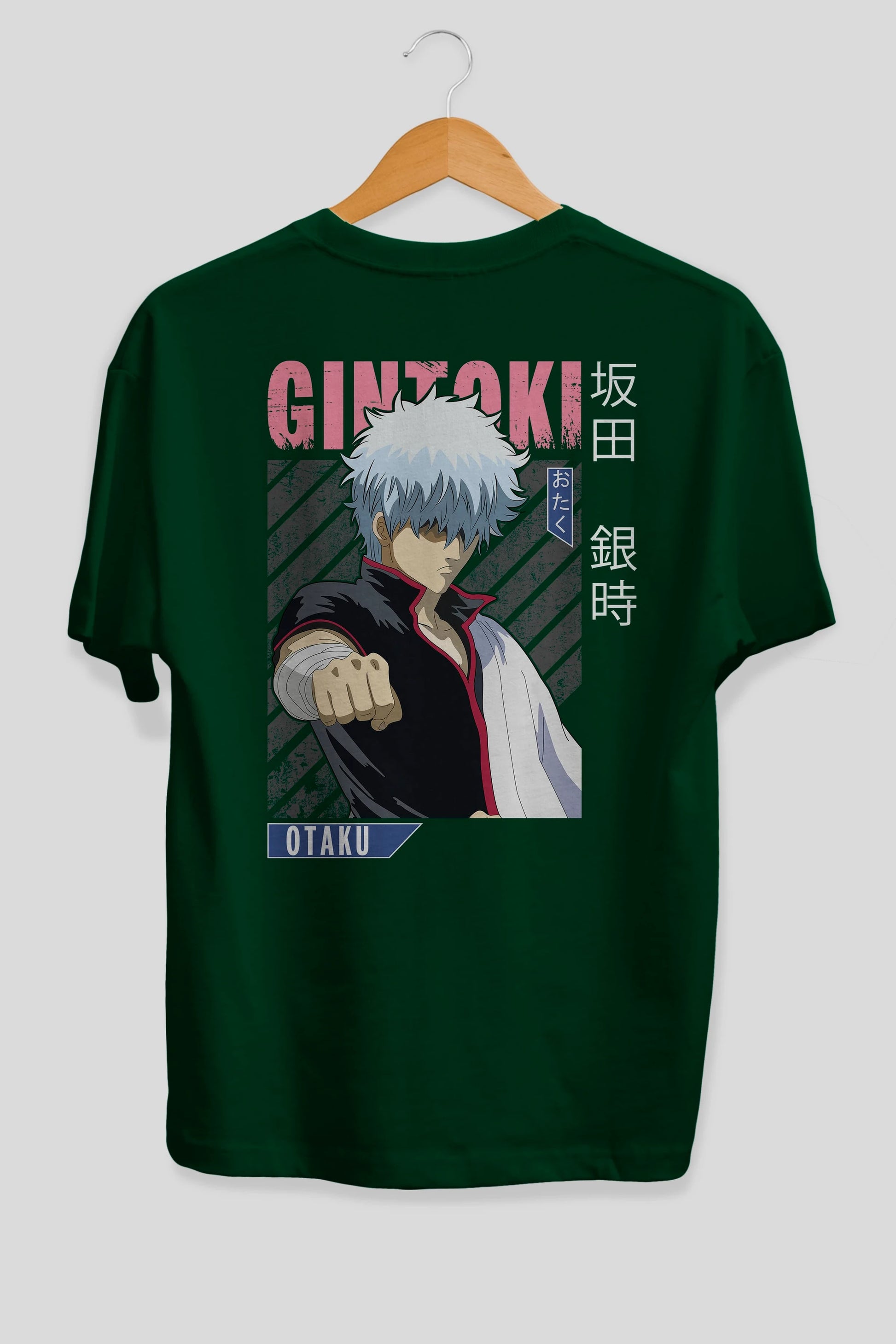 Gintoki Sakata GINTAMA 2 Anime Arka Baskılı Oversize t-shirt Erkek Kadın Unisex