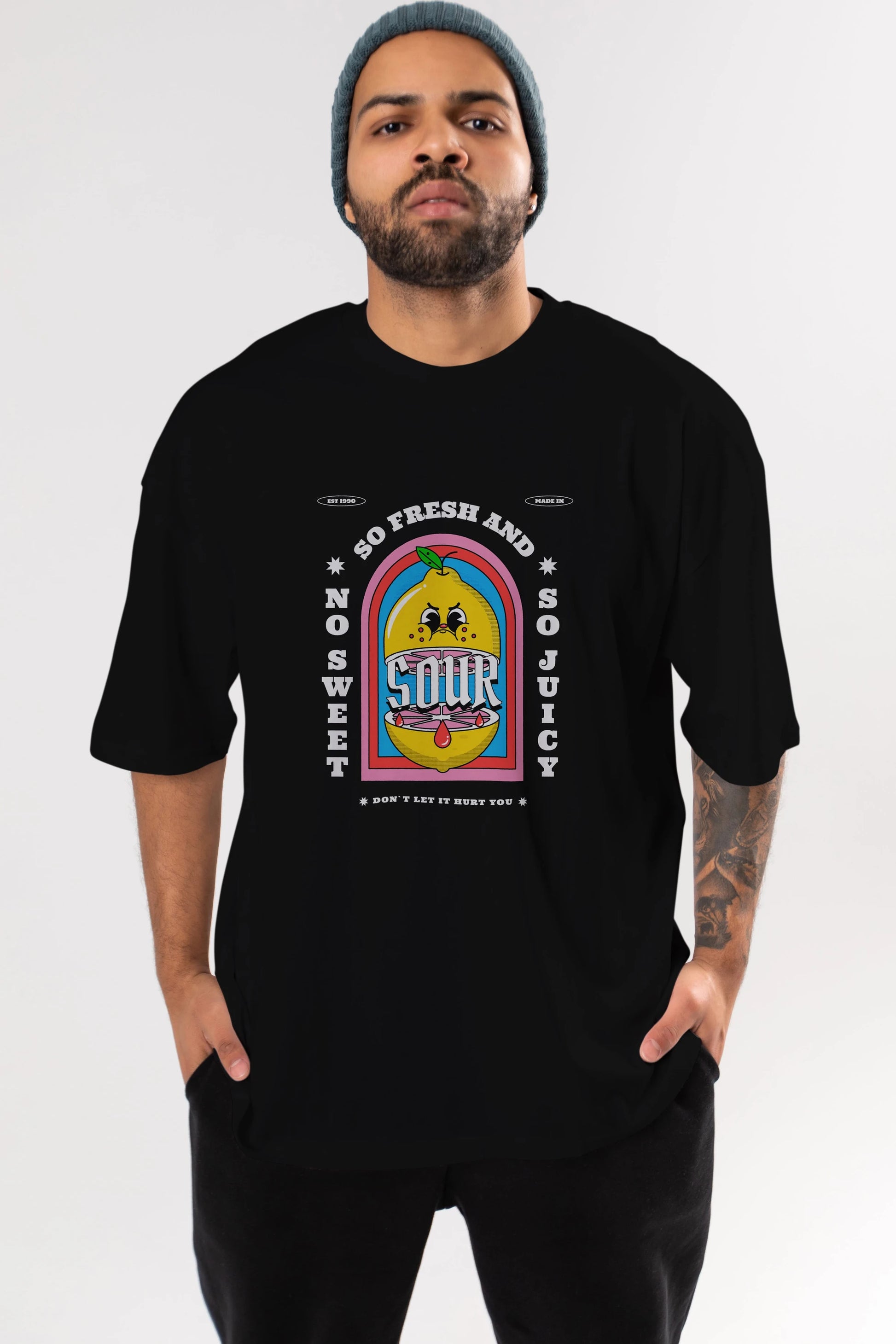 So Fresh And Sour Ön Baskılı Oversize t-shirt Erkek Kadın Unisex