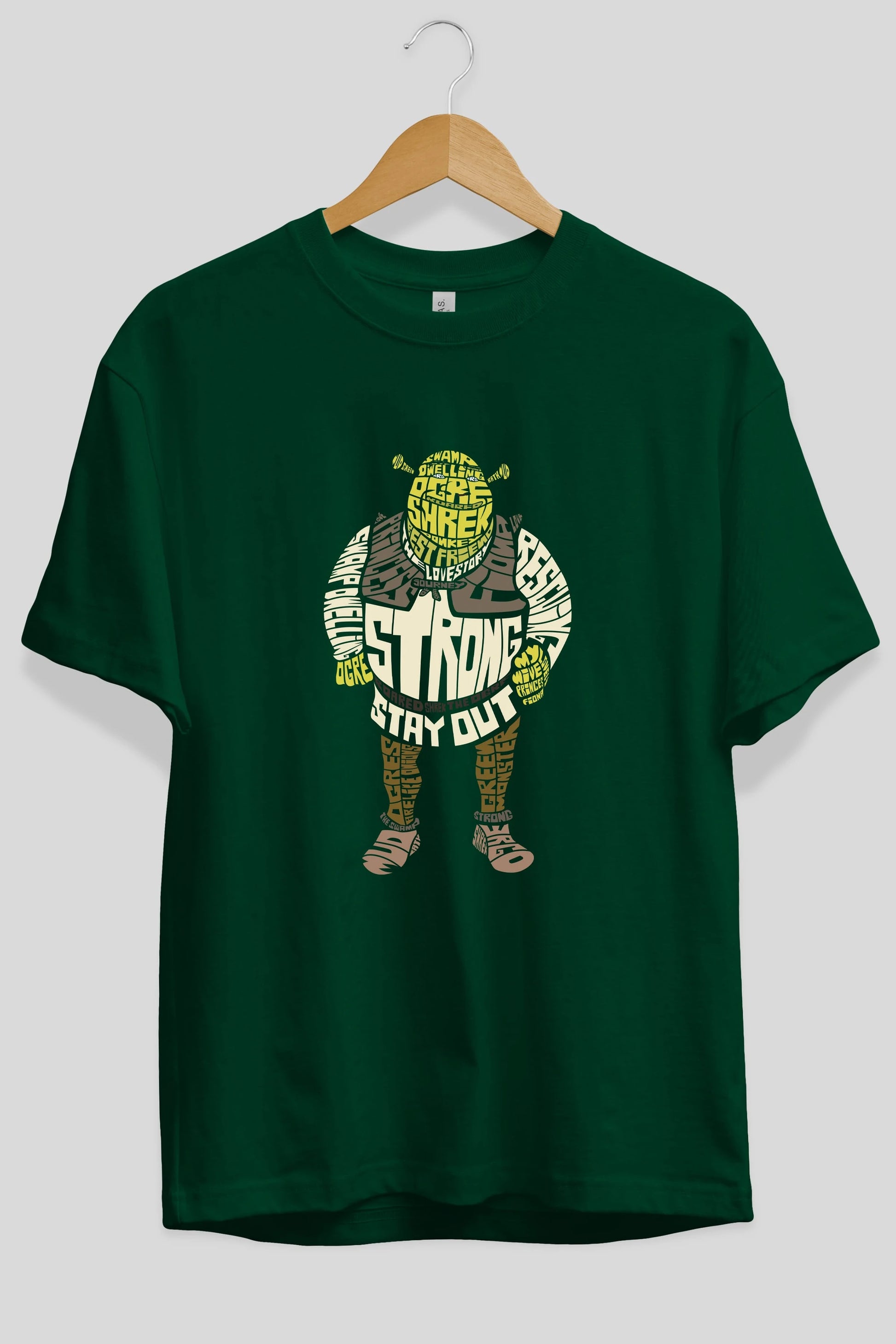 Shrek Ön Baskılı Oversize t-shirt %100 pamuk Erkek Kadın Unisex