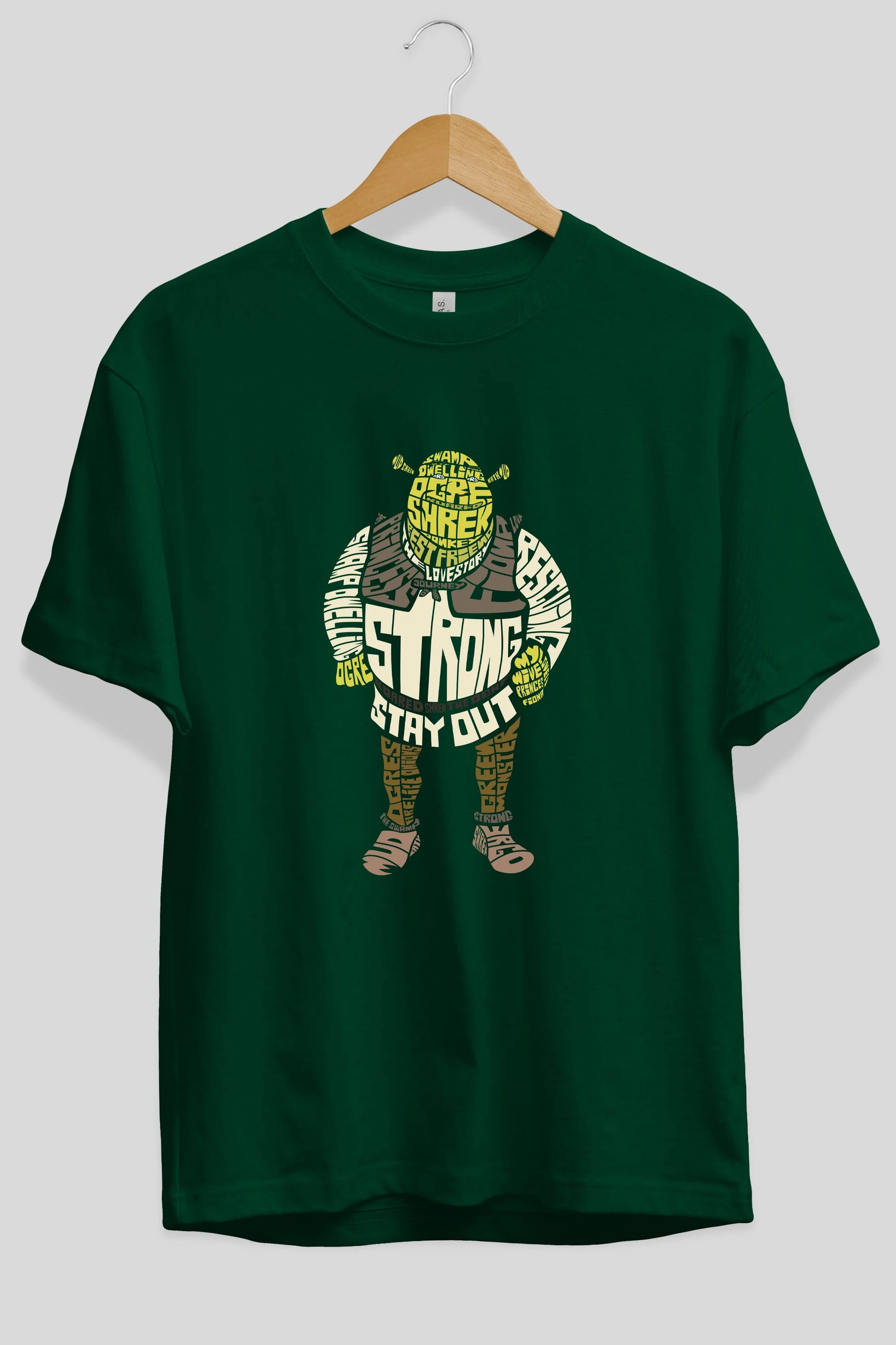 Shrek Ön Baskılı Oversize t-shirt %100 pamuk Erkek Kadın Unisex