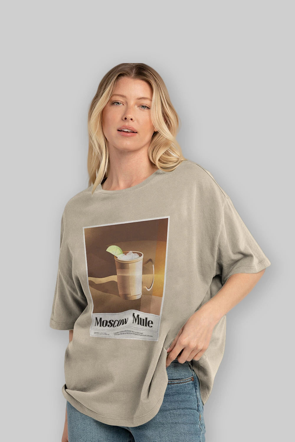 Moscow Mule 3 Ön Baskılı Oversize t-shirt Erkek Kadın Unisex %100 Pamuk Bisiklet Yaka tişort