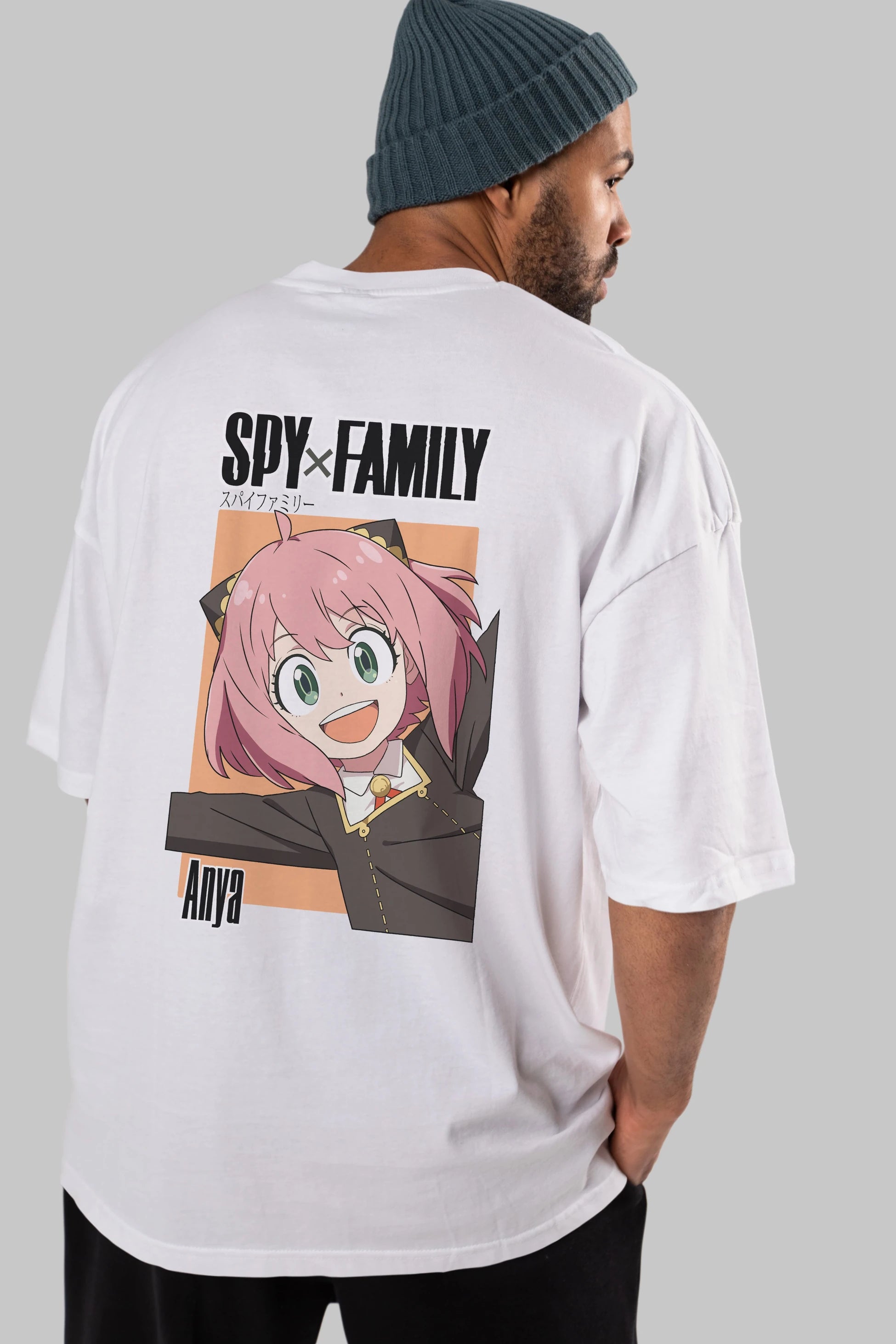 SPY X FAMILY Anya Anime Arka Baskılı Oversize t-shirt Erkek Kadın Unisex