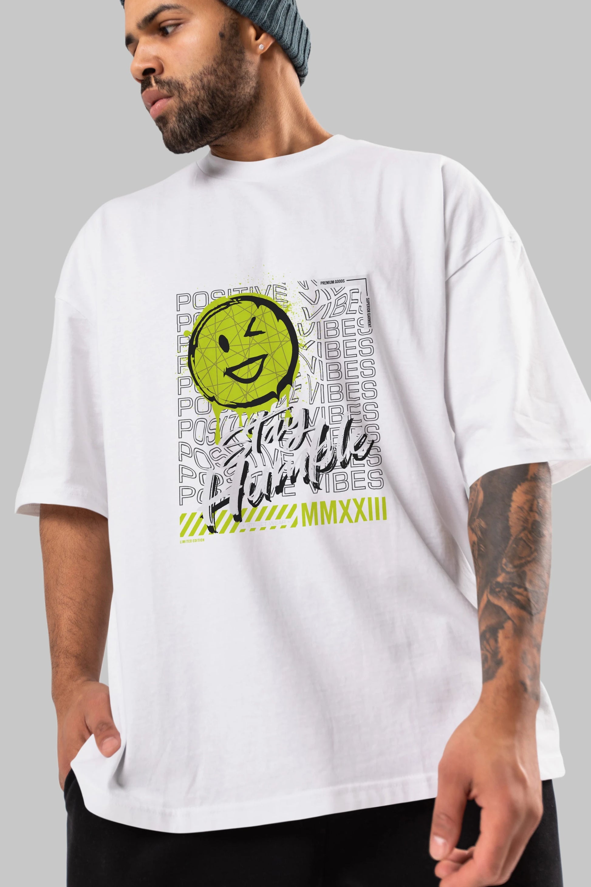 Stay Humble Ön Baskılı Oversize t-shirt Erkek Kadın Unisex