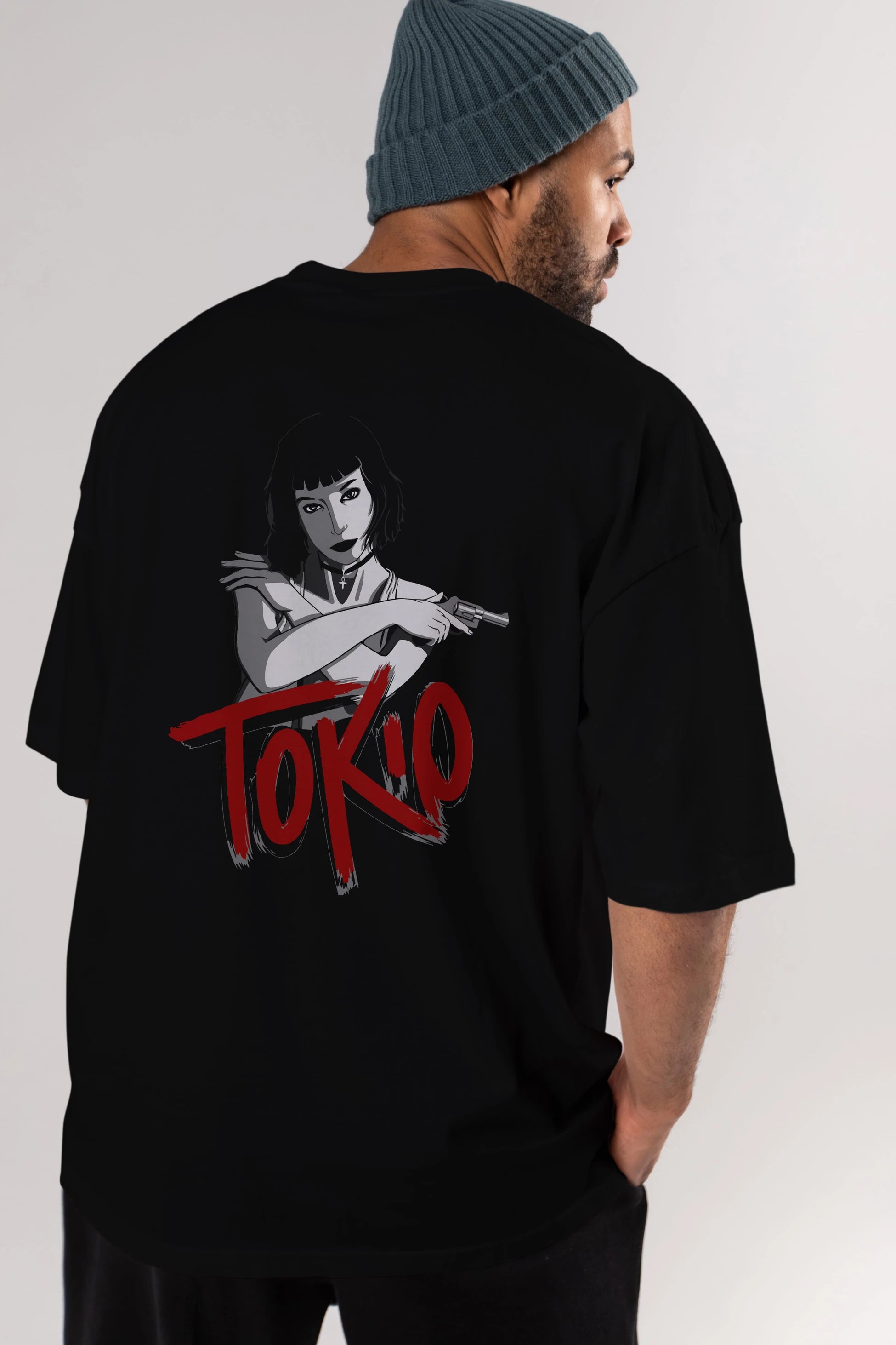 La Casa De Papel (10) Arka Baskılı Oversize t-shirt Erkek Kadın Unisex %100 Pamuk Bisiklet Yaka tişort