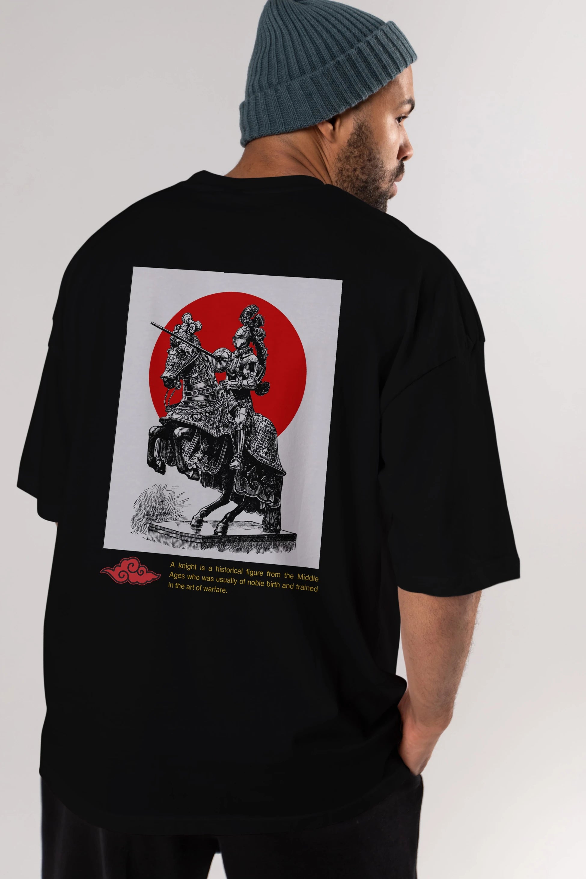 Japan Streetwear 2 Arka Baskılı Oversize t-shirt Erkek Kadın Unisex