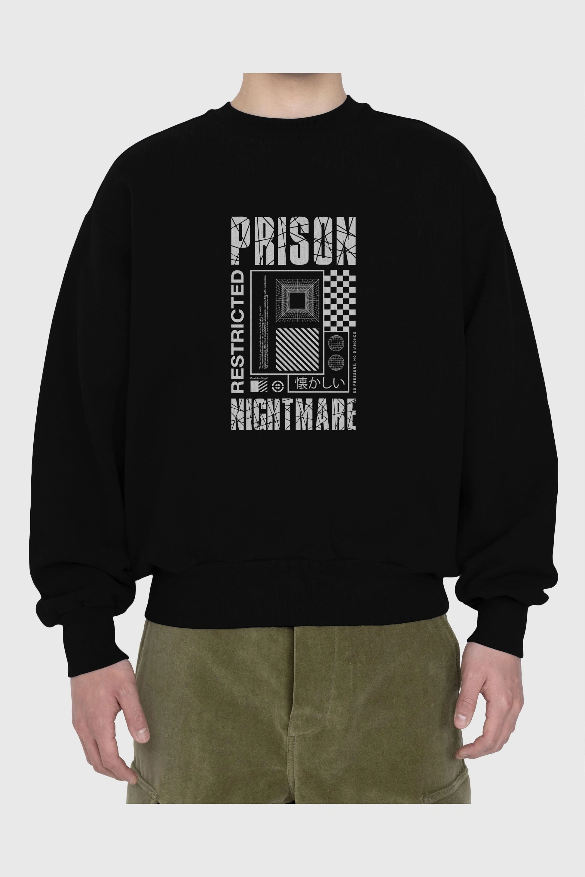Prison Nightmare Ön Baskılı Oversize Sweatshirt Erkek Kadın Unisex