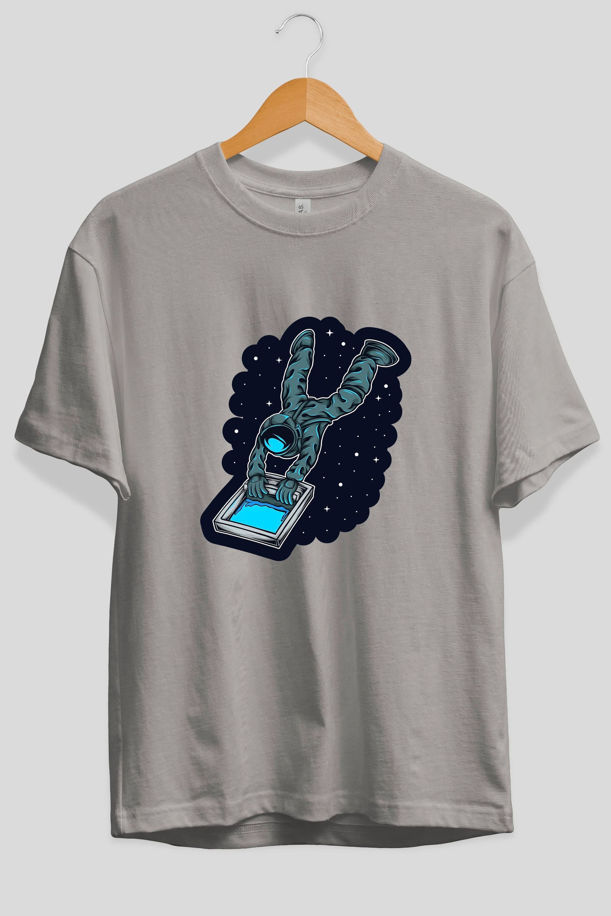 Astroscreen Sticker Ön Baskılı Oversize t-shirt Erkek Kadın Unisex