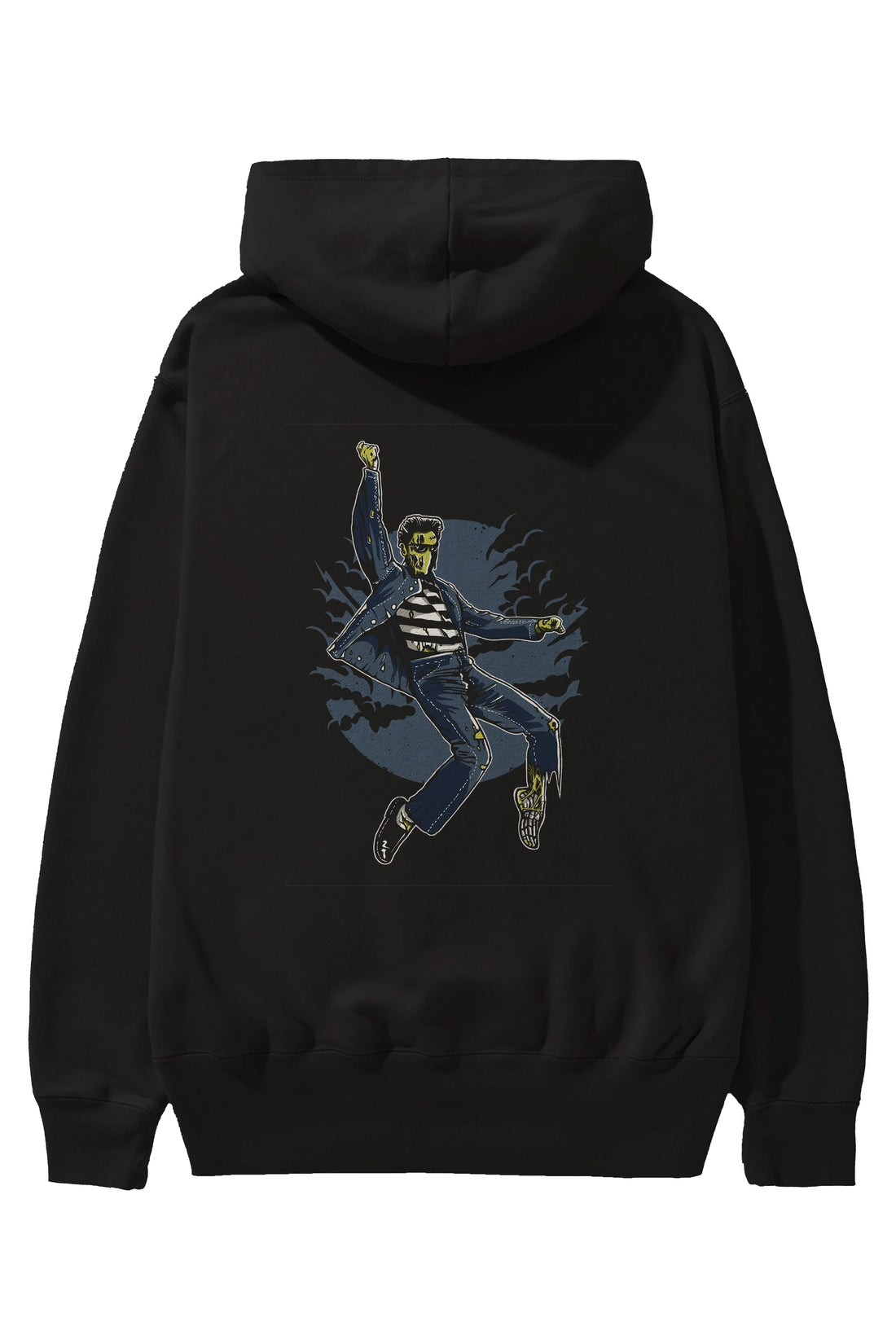 Zombie King Arka Baskılı Hoodie Oversize Kapüşonlu Sweatshirt Erkek Kadın Unisex