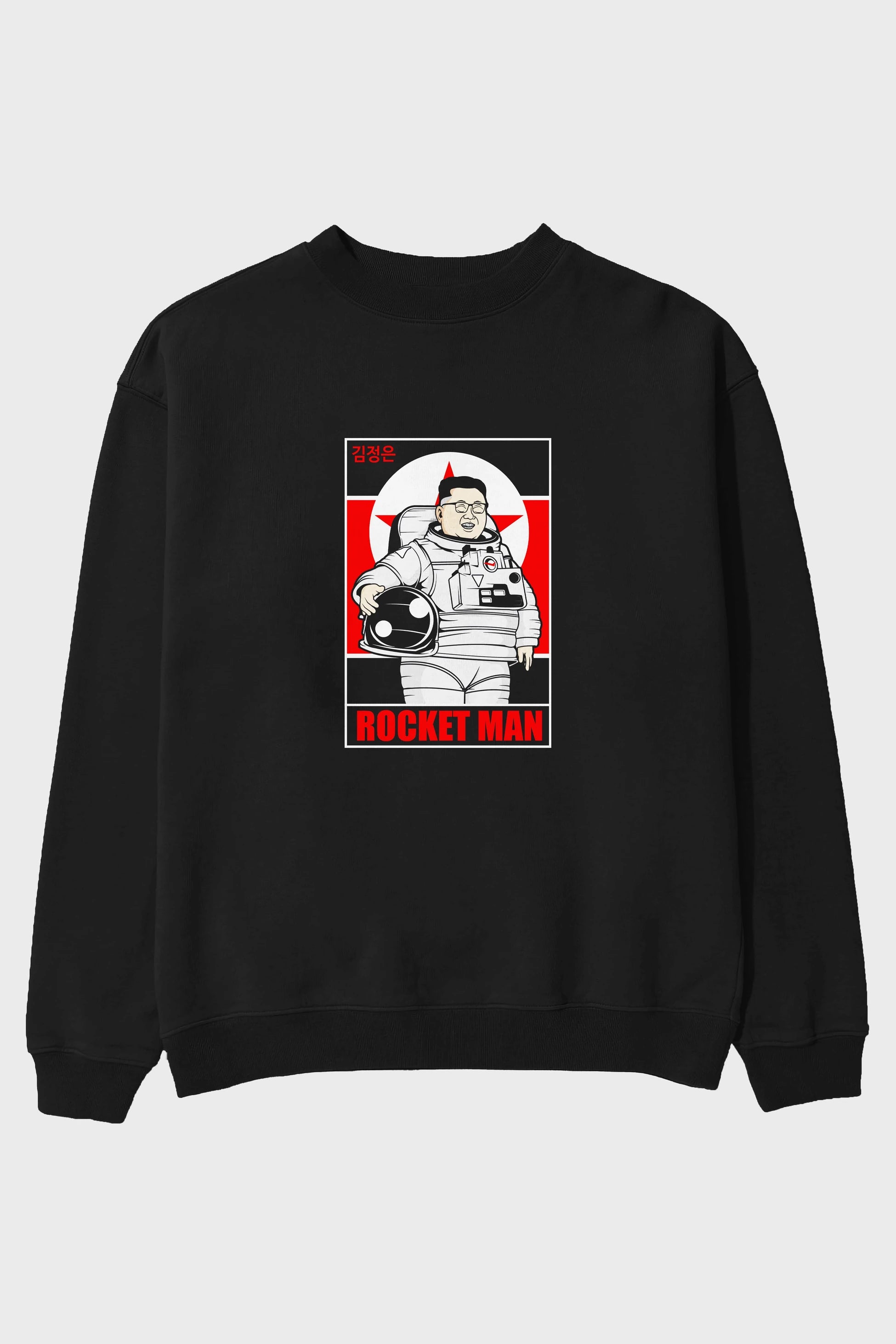 Astronot Kim Ön Baskılı Oversize Sweatshirt Erkek Kadın Unisex