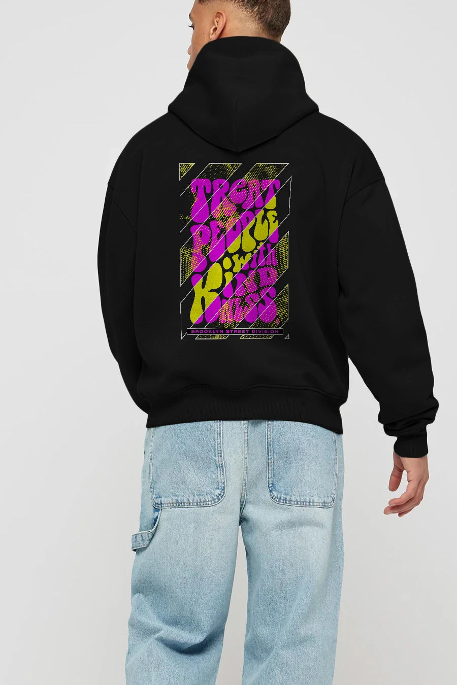 Treat People Arka Baskılı Hoodie Oversize Kapüşonlu Sweatshirt Erkek Kadın Unisex