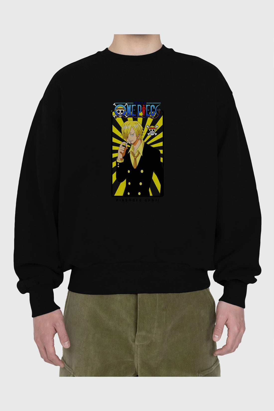 Sanji 4 Ön Baskılı Anime Oversize Sweatshirt Erkek Kadın Unisex
