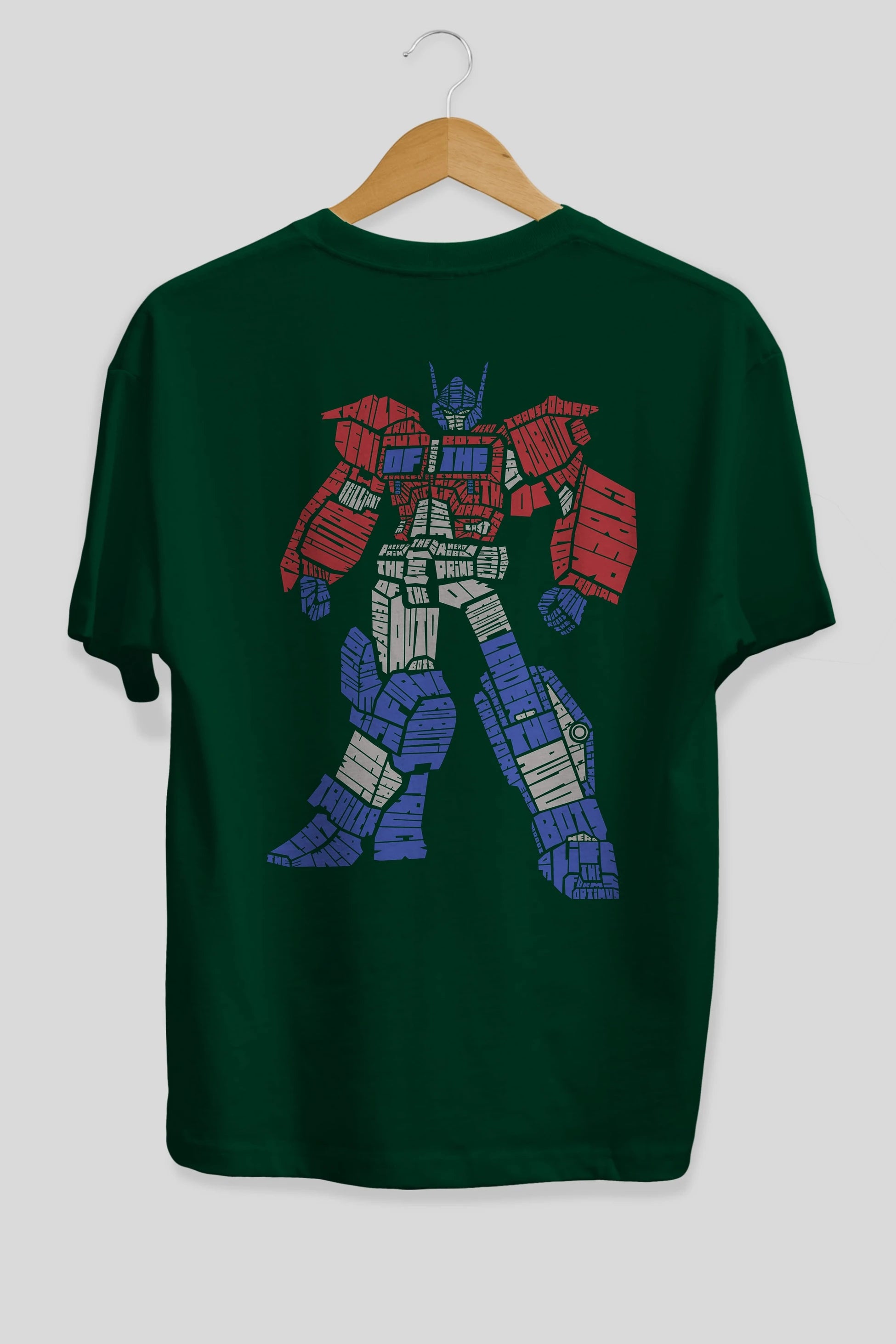 Optimus Prime Arka Baskılı Oversize t-shirt %100 pamuk Erkek Kadın Unisex
