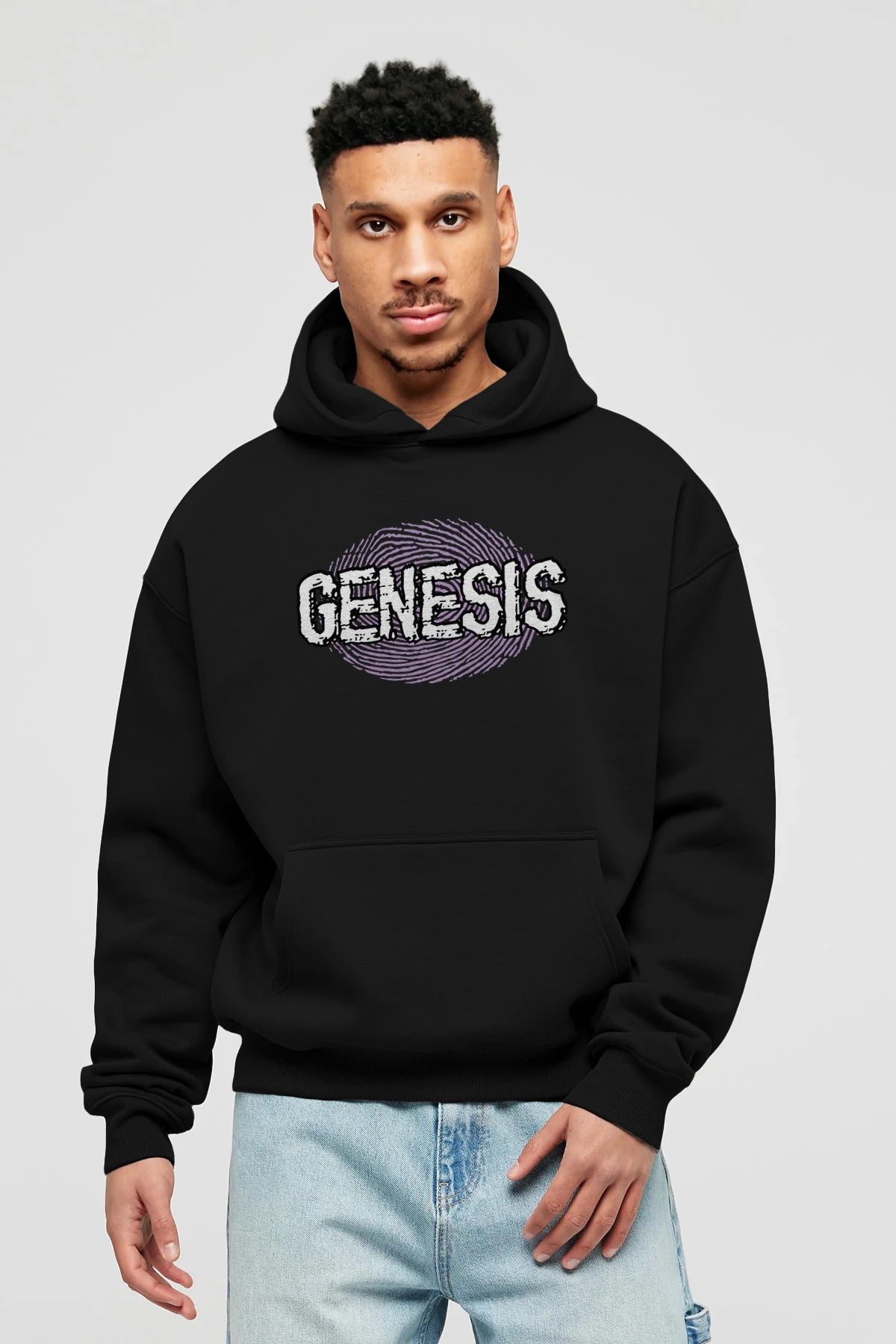 Genesis Ön Baskılı Hoodie Oversize Kapüşonlu Sweatshirt Erkek Kadın Unisex
