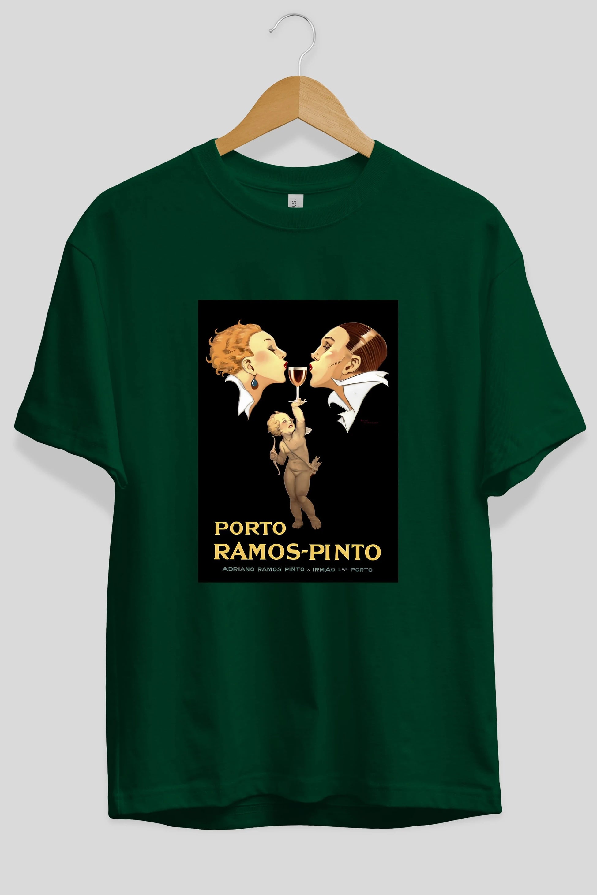 Porto Ramos Pinto Ön Baskılı Oversize t-shirt Erkek Kadın Unisex %100 Pamuk Bisiklet Yaka tişort