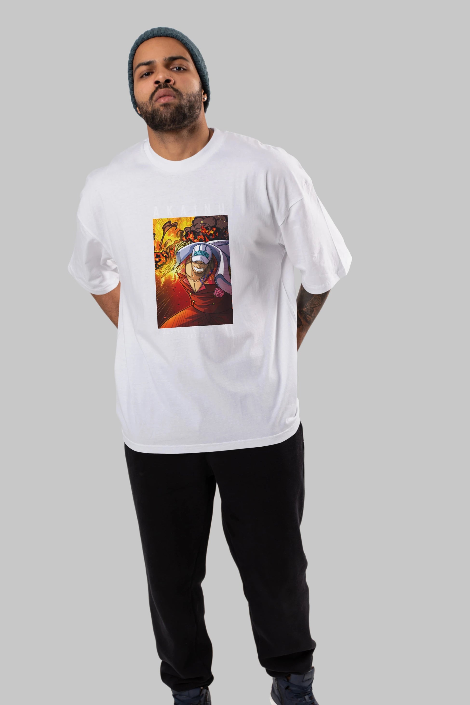 Sakazuki Anime Ön Baskılı Oversize t-shirt Erkek Kadın Unisex