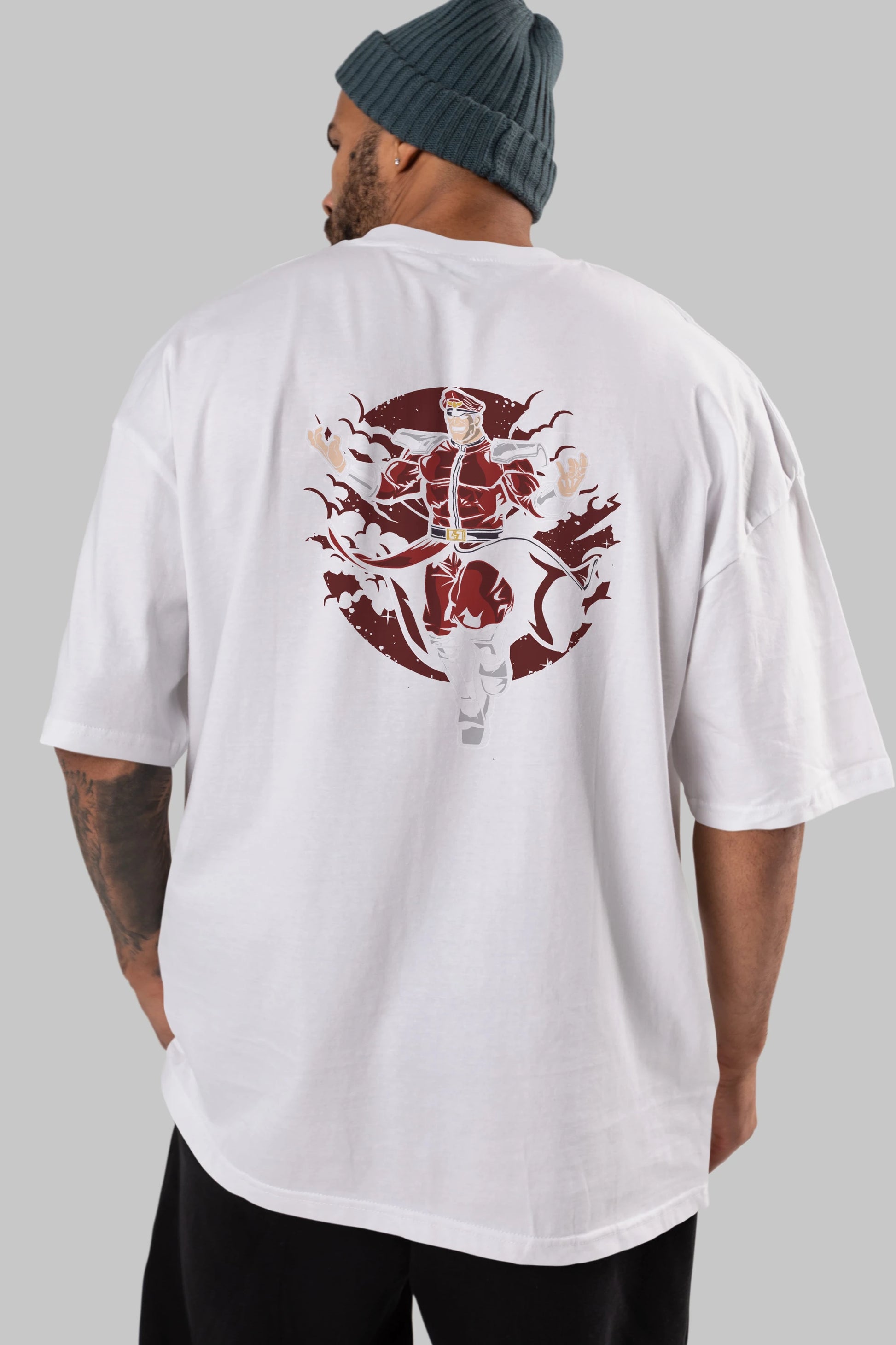 M BISON Arka Baskılı Oversize t-shirt Erkek Kadın Unisex %100 Pamuk