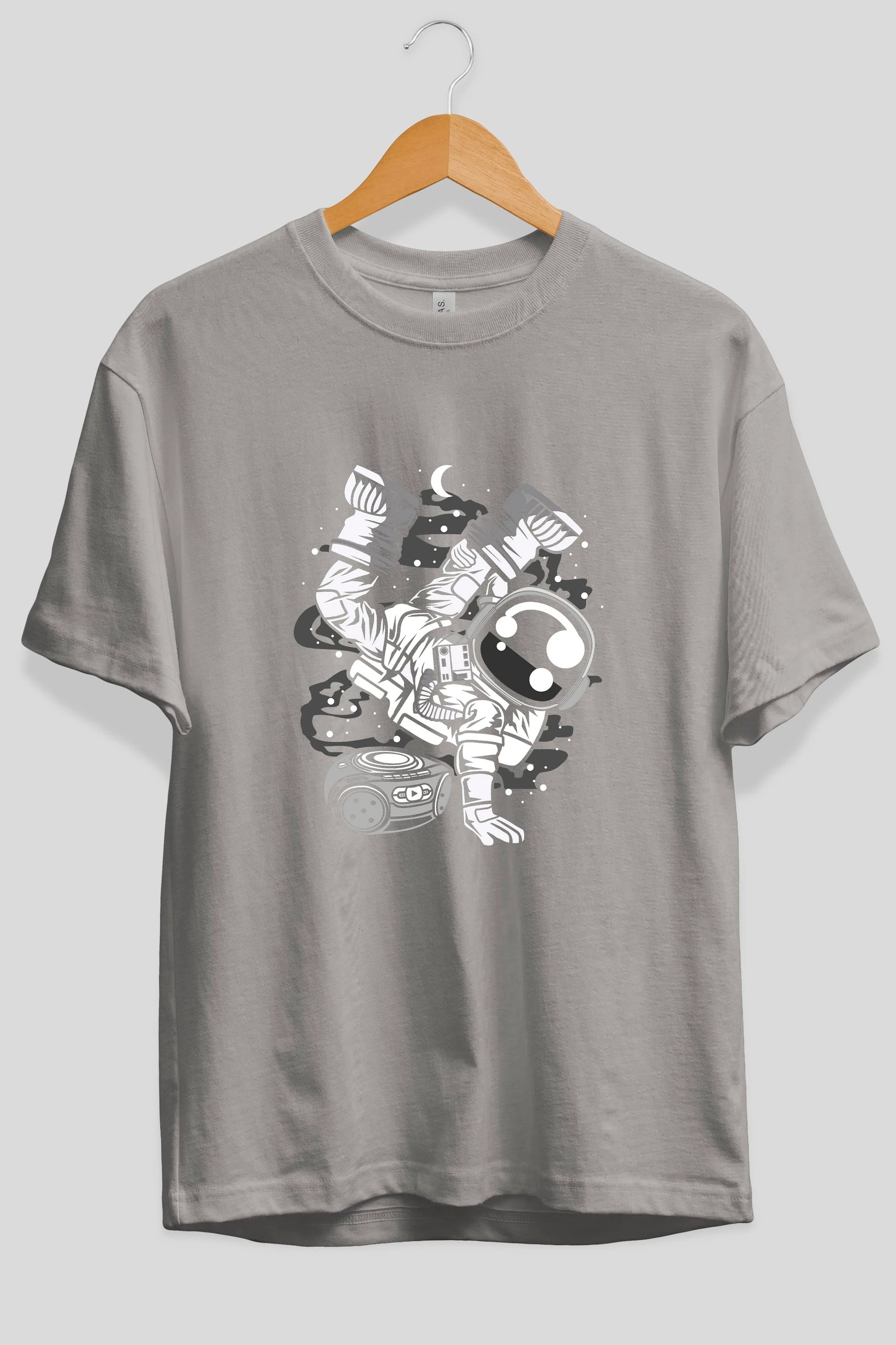 Space Breakdance Ön Baskılı Oversize t-shirt Erkek Kadın Unisex
