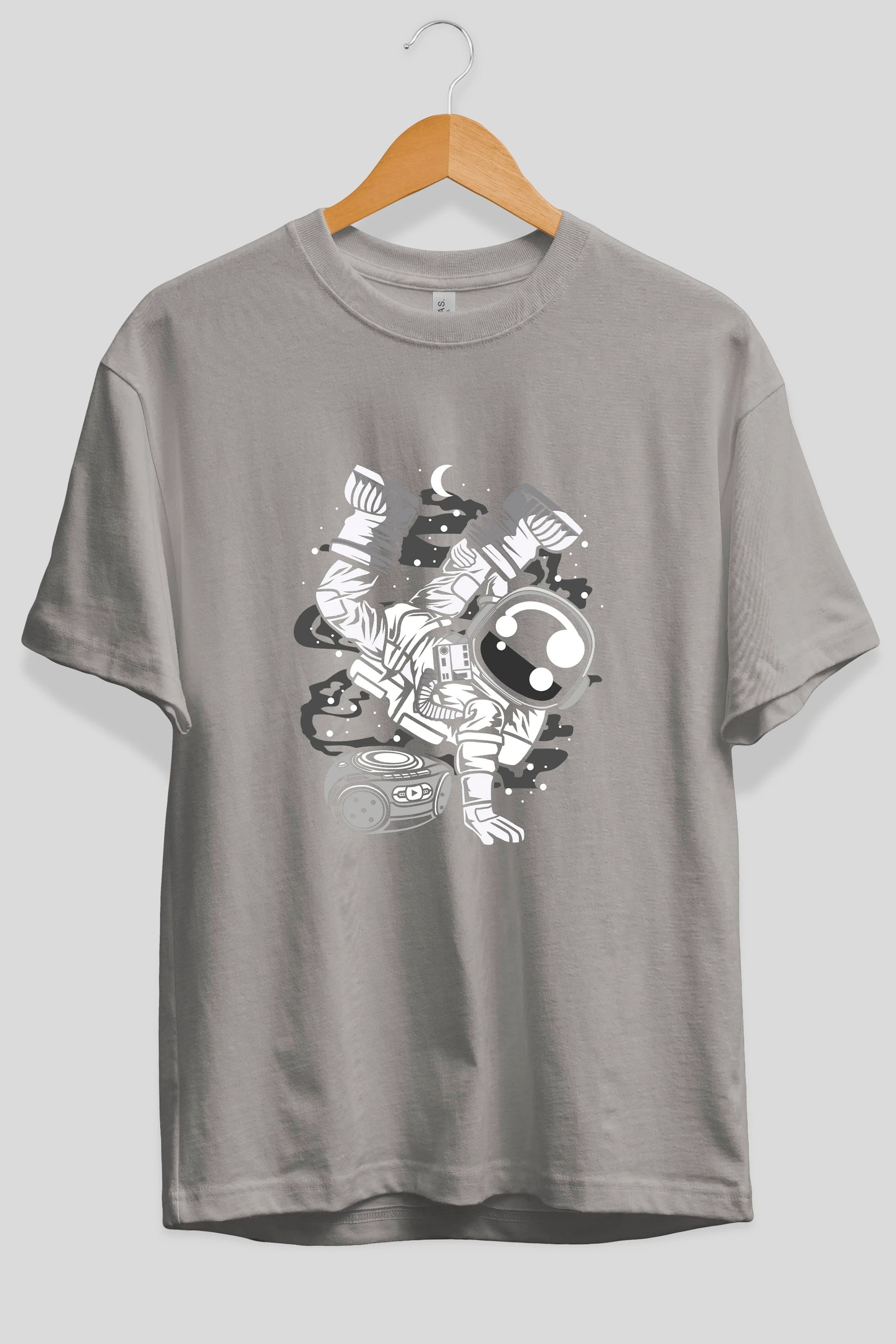 Space Breakdance Ön Baskılı Oversize t-shirt Erkek Kadın Unisex