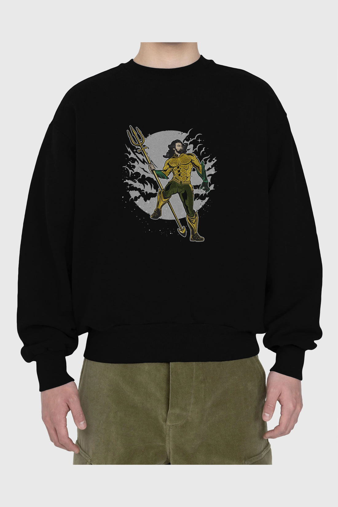 AQUAMAN Ön Baskılı Oversize Sweatshirt Erkek Kadın Unisex