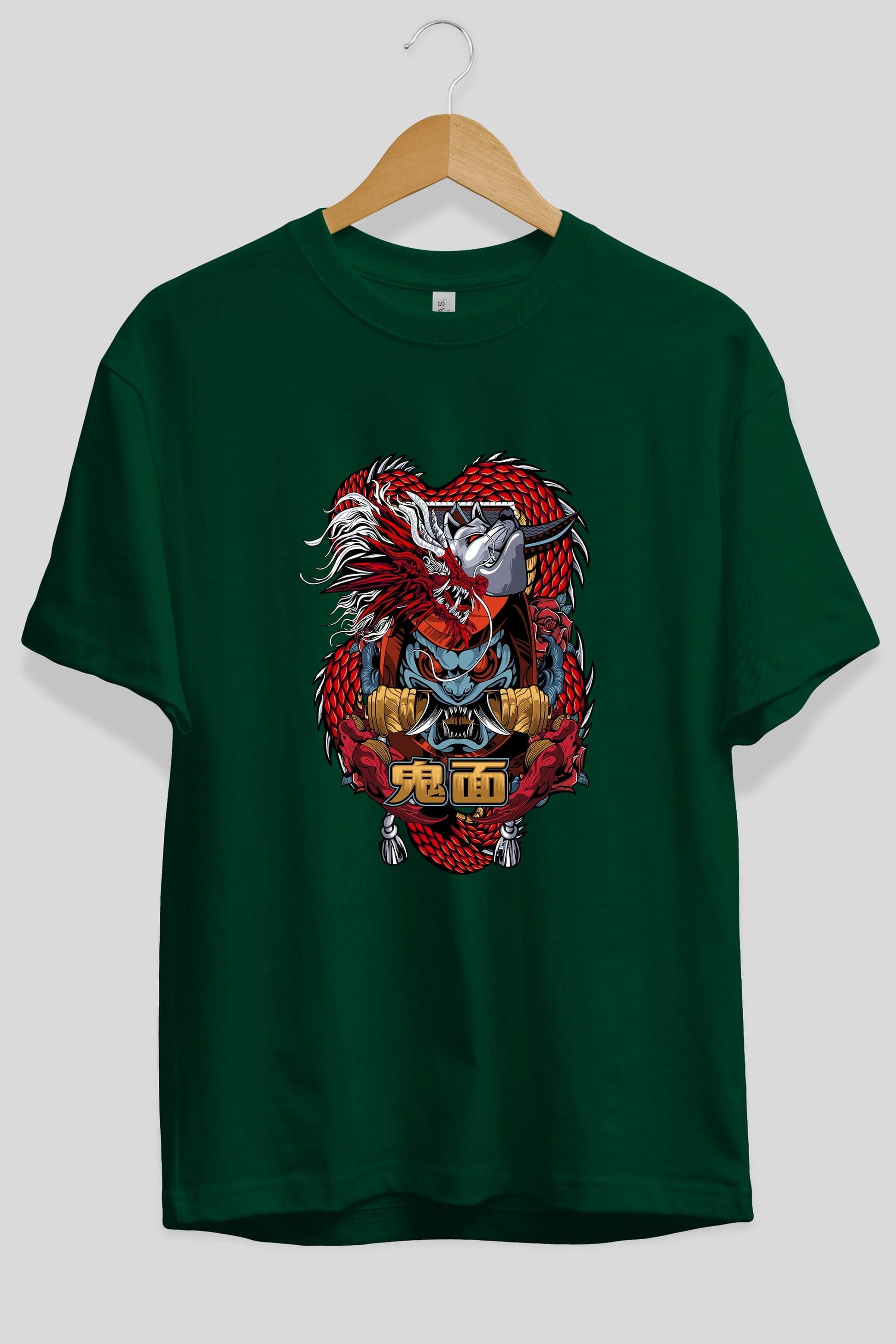 TRIBAL Anime Ön Baskılı Oversize t-shirt %100 pamuk Erkek Kadın Unisex