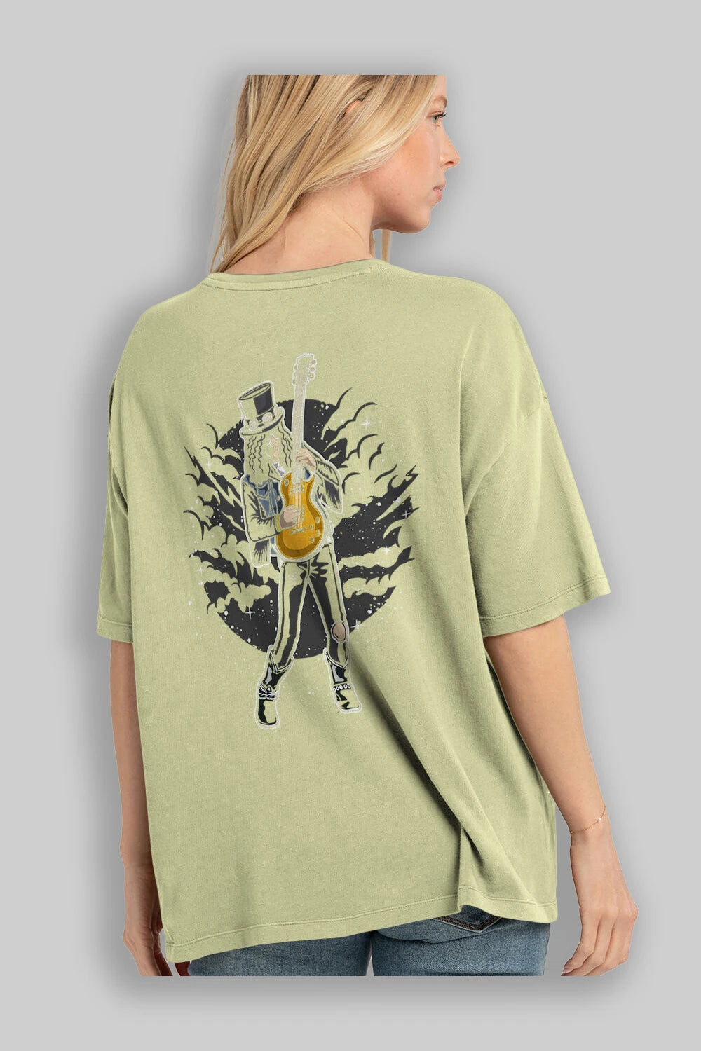 SLASH Arka Baskılı Oversize t-shirt Erkek Kadın Unisex %100 Pamuk