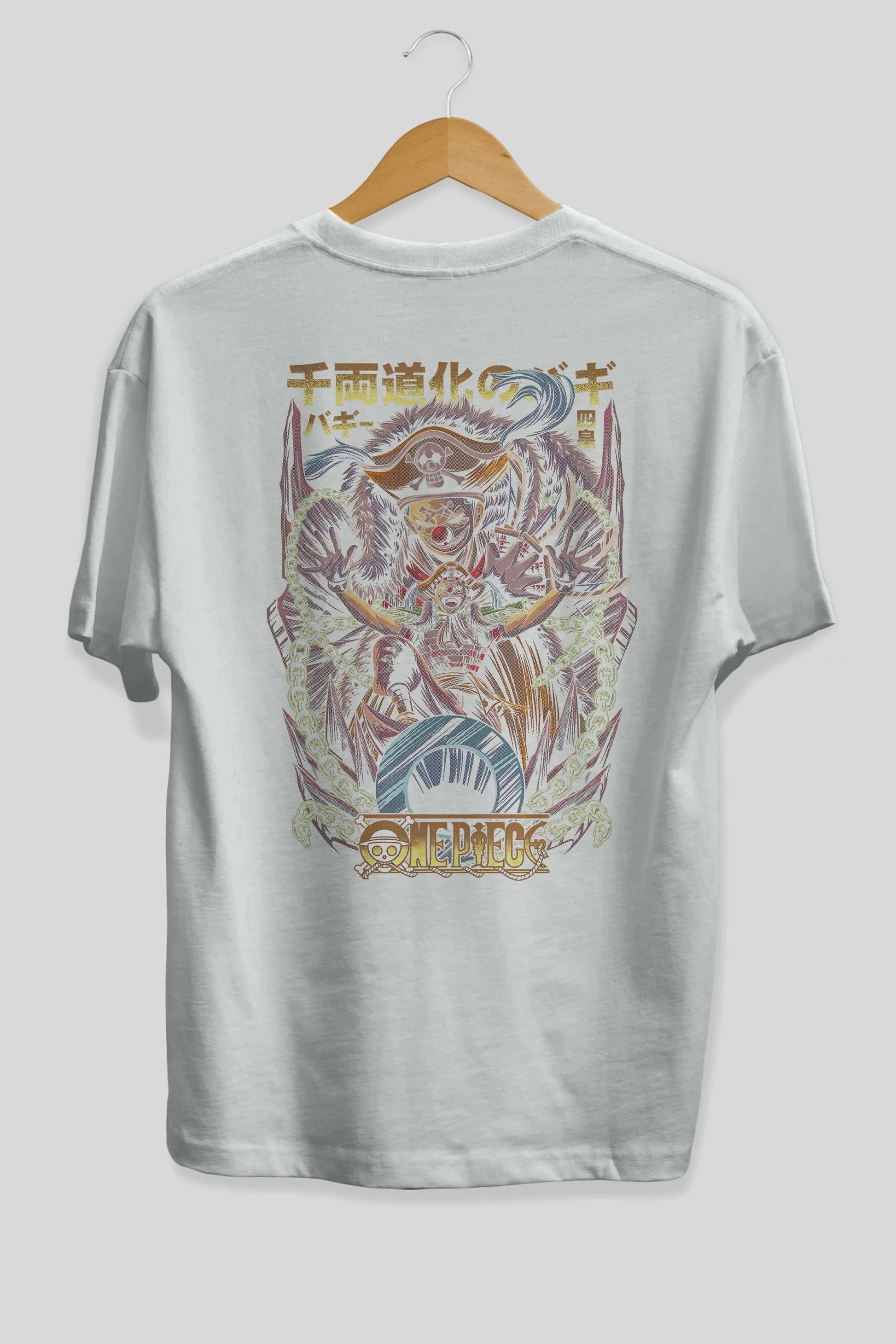 ONE PIECE (5) Anime Arka Baskılı Oversize t-shirt Erkek Kadın Unisex
