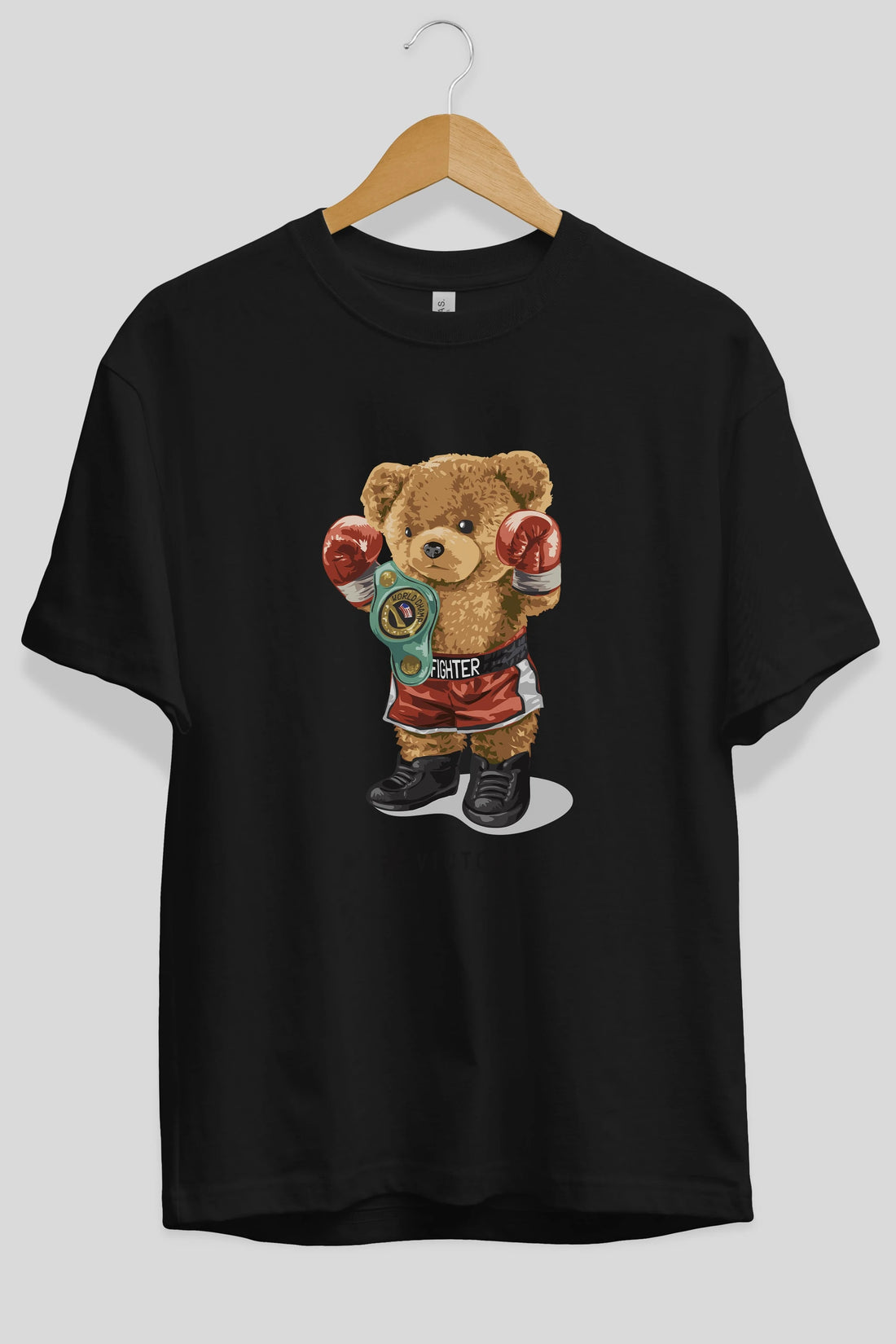 Teddy Bear Victory Ön Baskılı Oversize t-shirt Erkek Kadın Unisex %100 Pamuk