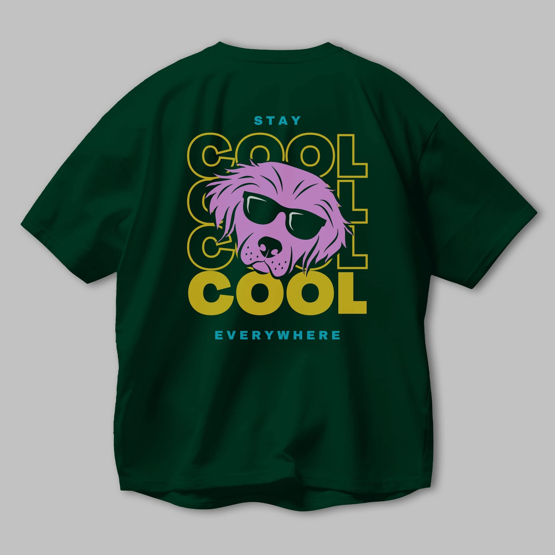 Cool Dog 2 Arka Baskılı Oversize t-shirt Erkek Kadın Unisex