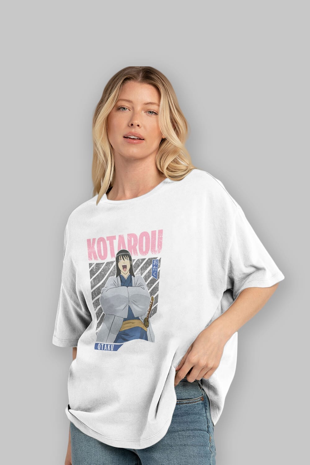 Kotarou Katsura GINTAMA 1 Anime Ön Baskılı Oversize t-shirt %100 pamuk Erkek Kadın Unisex