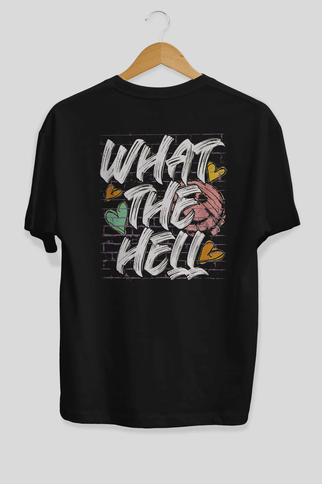 What The Hell Arka Baskılı Oversize t-shirt Erkek Kadın Unisex