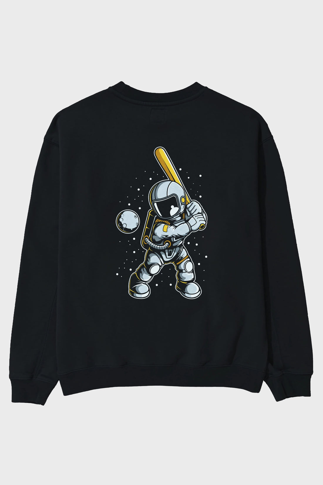 Astronaut Baseball Arka Baskılı Oversize Sweatshirt Erkek Kadın Unisex
