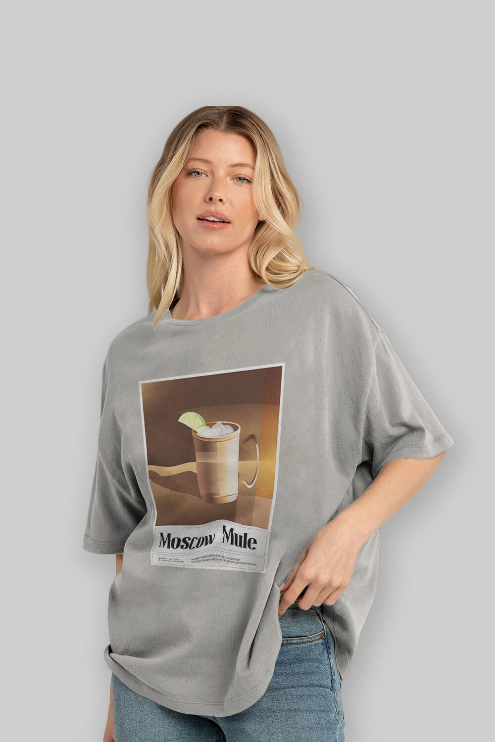 Moscow Mule 3 Ön Baskılı Oversize t-shirt Erkek Kadın Unisex %100 Pamuk Bisiklet Yaka tişort