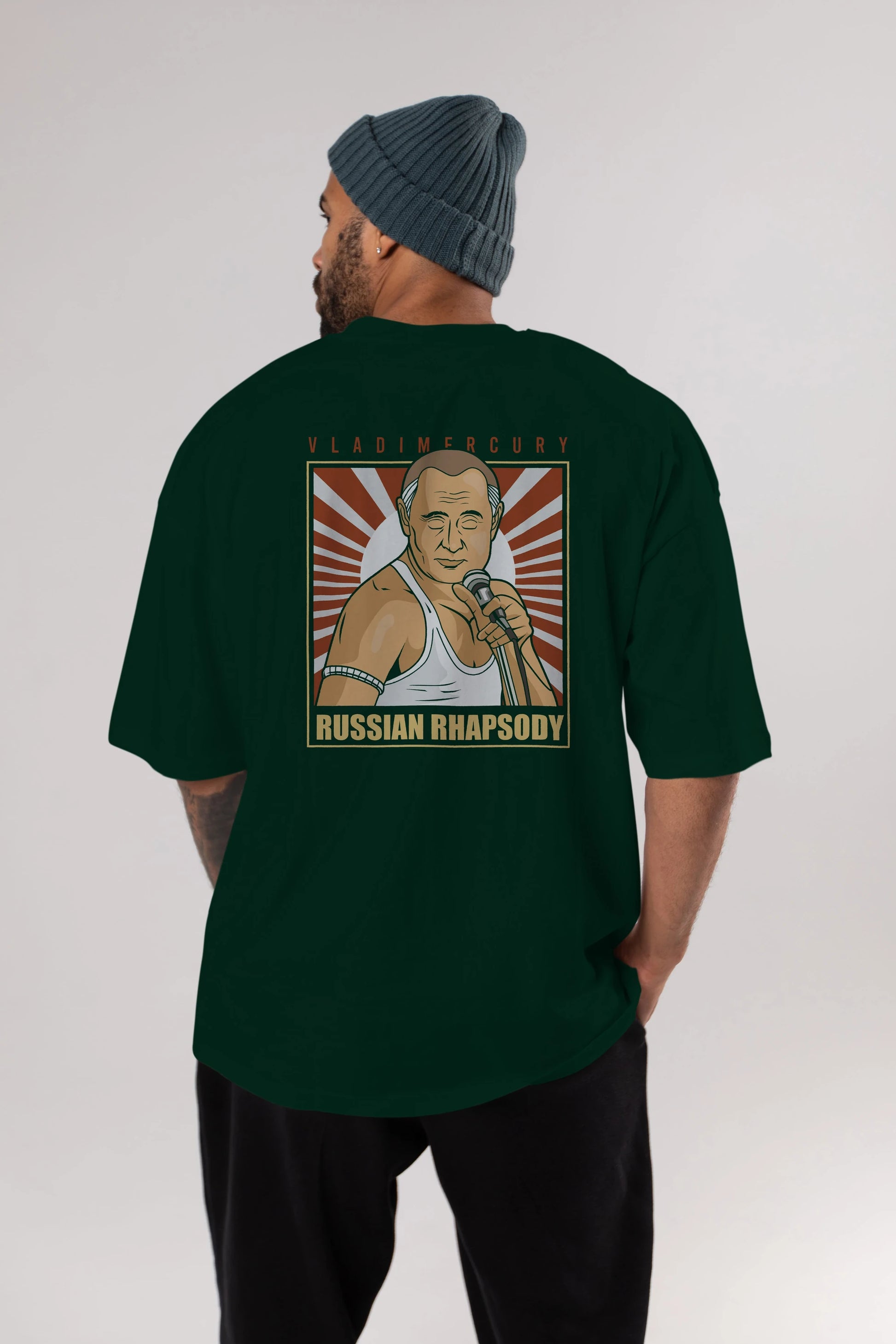 Freddy Puttin Arka Baskılı Oversize t-shirt Erkek Kadın Unisex %100 Pamuk tişort